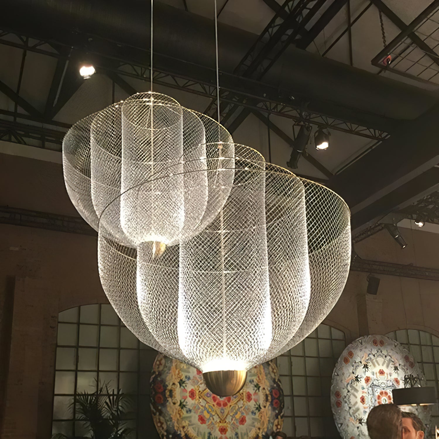 Meshmatics Modern Hanging Lamp - Adjustable LED Pendant Light for Living Room, Bedroom, Kitchen & Dining Room - Stylish Home Decor Lighting Fixture