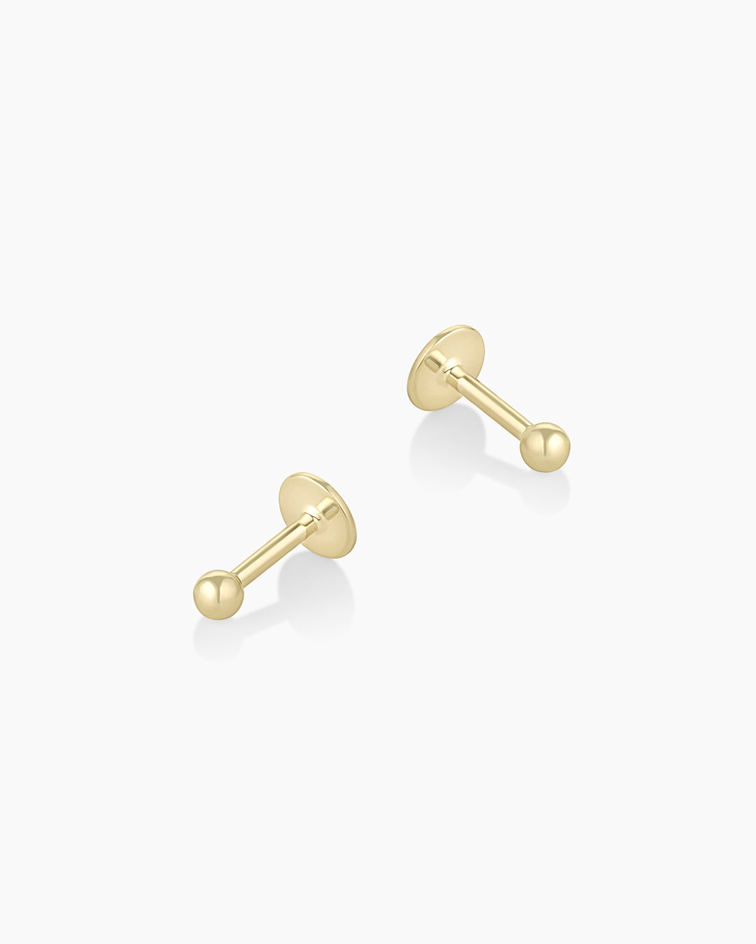 14K Gold Newport Flat Back Stud Earrings for Women - Hypoallergenic, Dainty & Elegant Jewelry - Perfect for Everyday Wear, Parties & Gifting