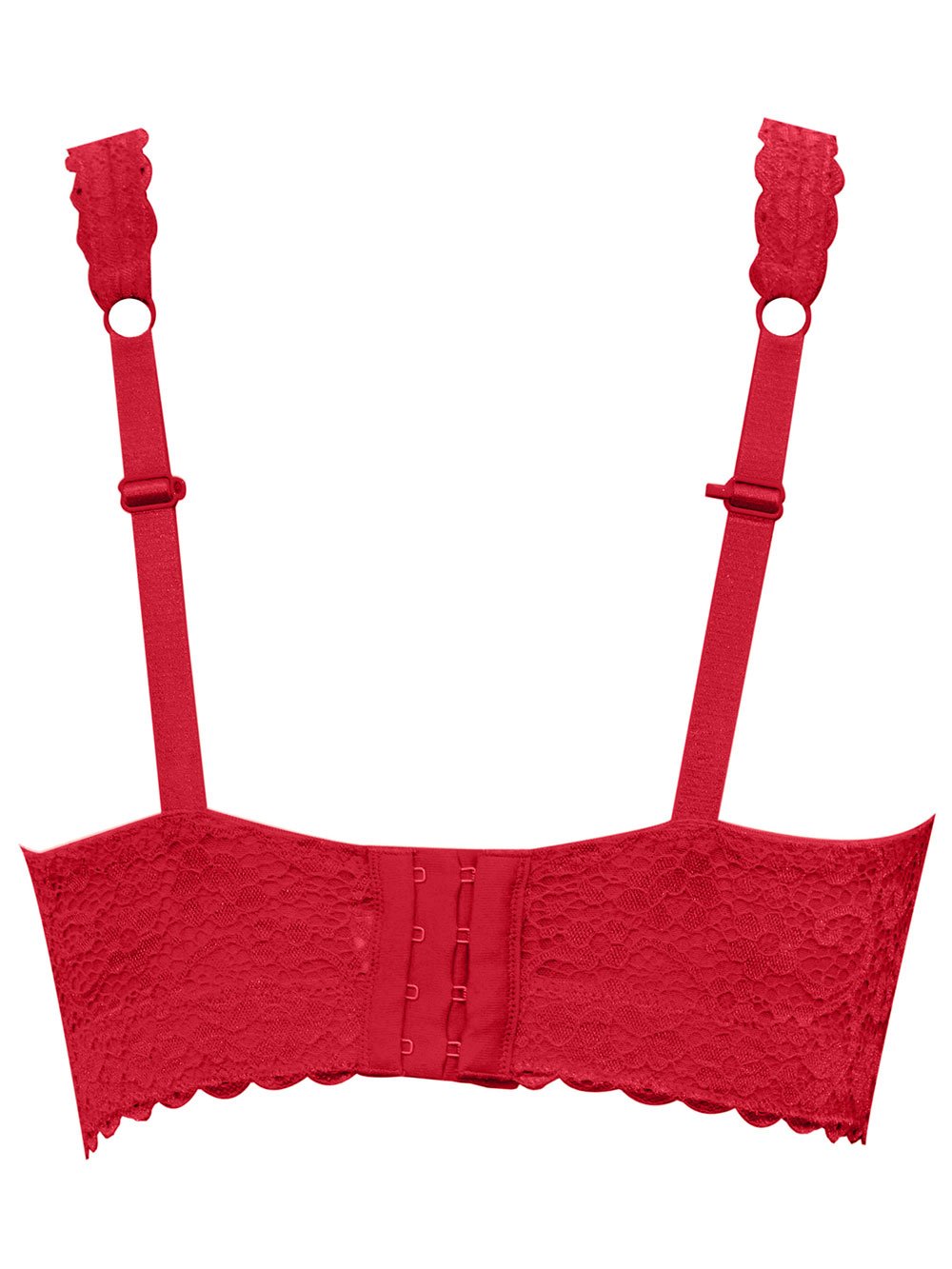Adriana Lace Bralette - Sexy Red Lingerie for Women | Comfortable Wireless Bra | Perfect for Date Night, Bridal Shower & Boudoir Photography