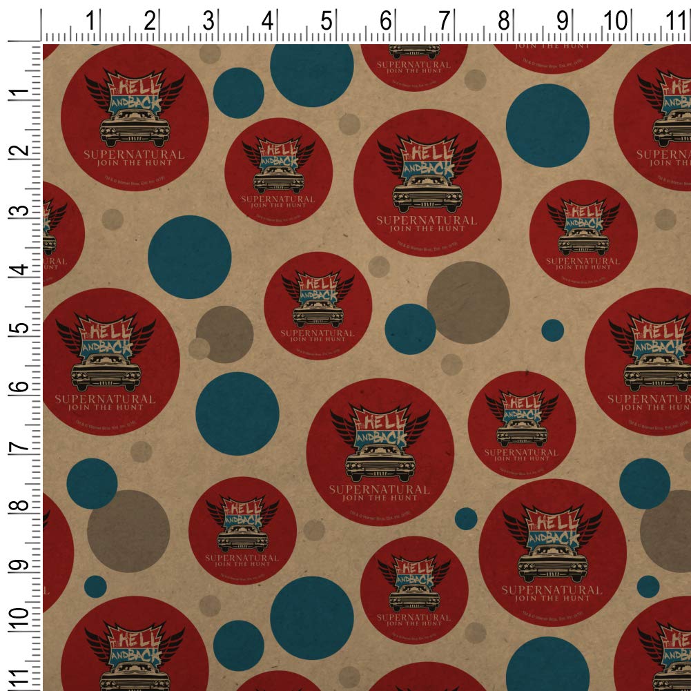 Supernatural To Hell and Back Premium Kraft Gift Wrap Paper Roll - Halloween, Christmas, Birthday Wrapping Paper for Gifts, Parties & Home Decor