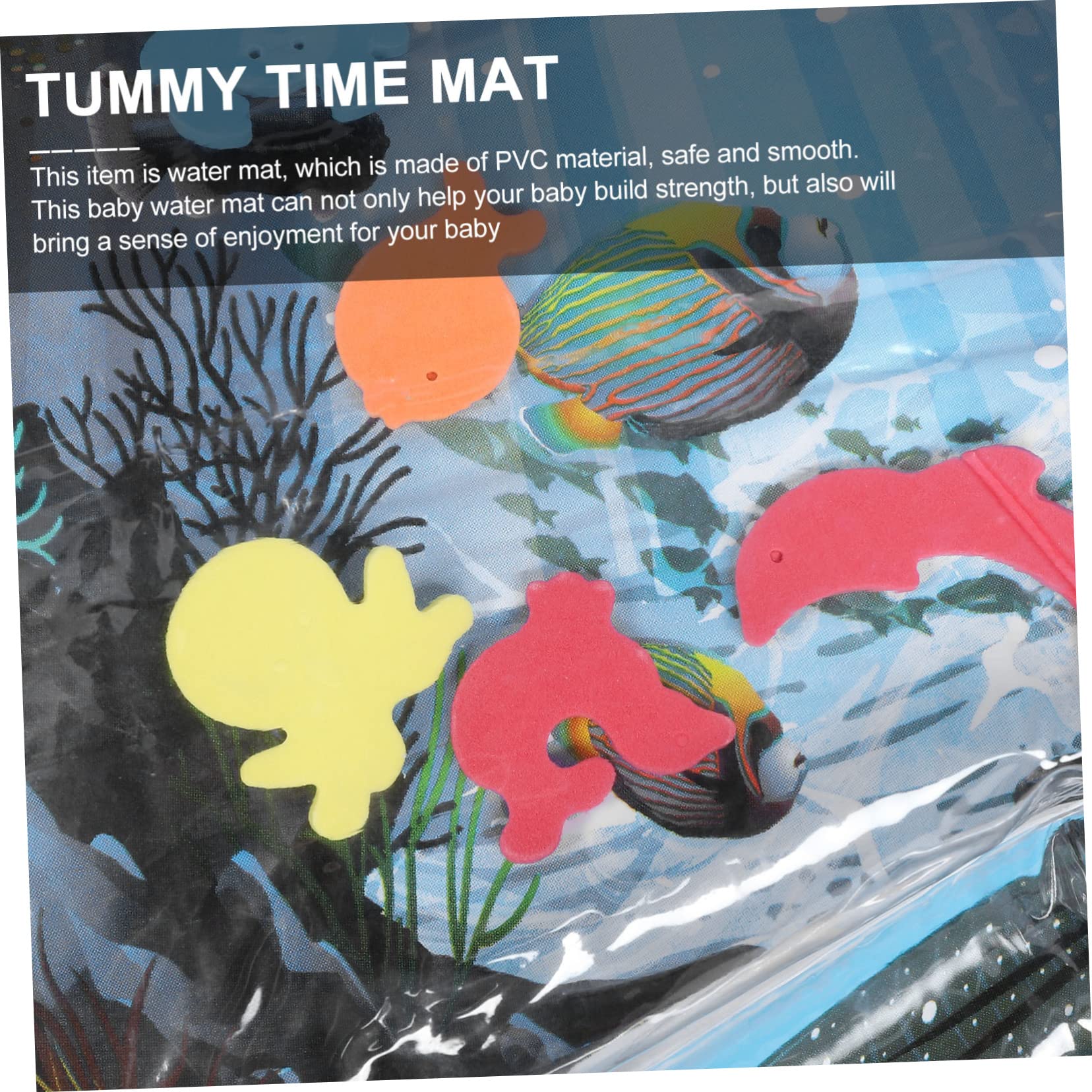 VICASKY 6-Piece Inflatable Water Cushion Play Mat for Babies - Safe PVC Water-Filled Activity Mat for Infants & Newborns - Perfect for Tummy Time, Sensory Play & Outdoor Fun