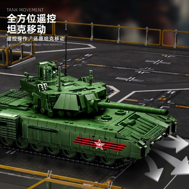 2326-Piece 12GO 96003 T-14 Armata Main Battle Tank Model Kit - Premium Military Building Set for Collectors & Hobbyists - Perfect for Display, Gifts & DIY Projects