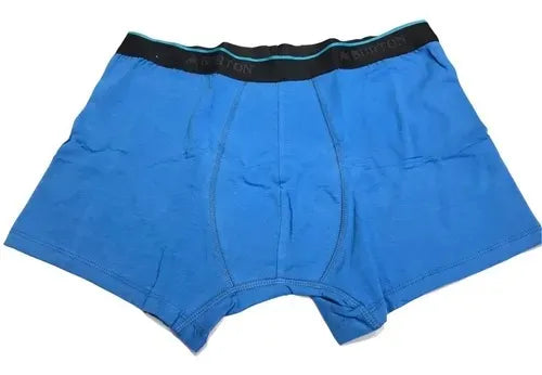 Men's Boxer Briefs - Burton Pop Cyan Blue Cotton Underwear for Comfort & Style | Perfect for Everyday Wear, Gym & Travel