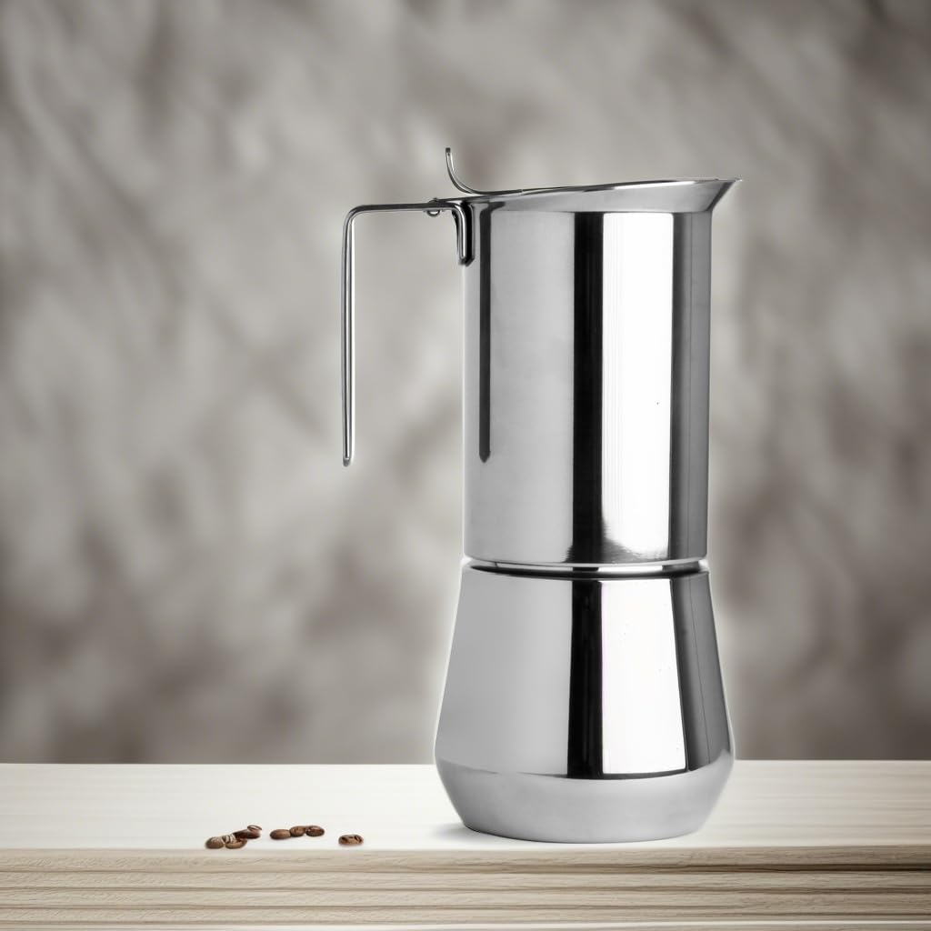 Ilsa Stainless Steel 3-Piece Espresso Cup Set - 190mL (6.5 oz) Stovetop Coffee Maker Accessories - Perfect for Home, Office & Italian Coffee Lovers