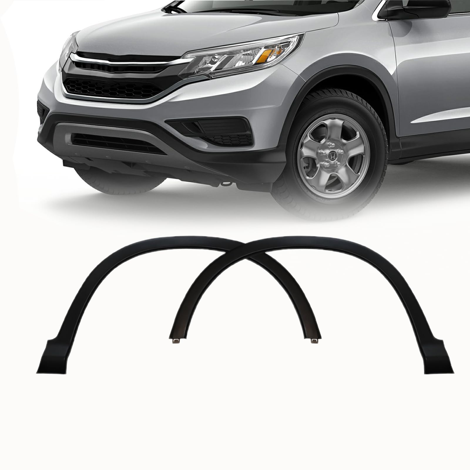 2012-2016 Honda CR-V Front Wheel Fender Molding Trim Set - Driver & Passenger Side (Part #74115T0AA02 & 74165T0AA02) | Perfect Fit Replacement for Damaged Fenders | Enhances Vehicle Appearance & Protection