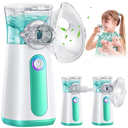 Portable Nebulizer Machine for Adults & Kids - Compact Handheld Breathing Inhaler for Asthma, COPD & Respiratory Treatment - Travel-Friendly Steam Inhaler for Home, Office & On-The-Go Use