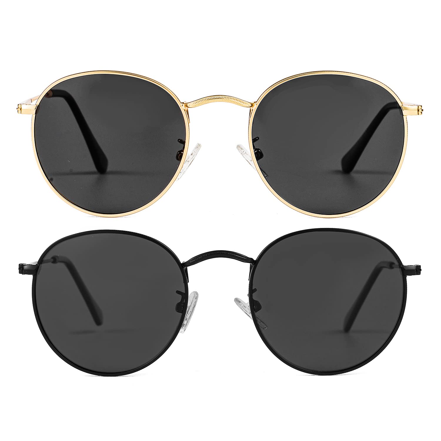 Polarized Round Sunglasses for Women & Men - Vintage Retro Frame with UV400 Protection - Perfect for Driving, Beach & Outdoor Activities