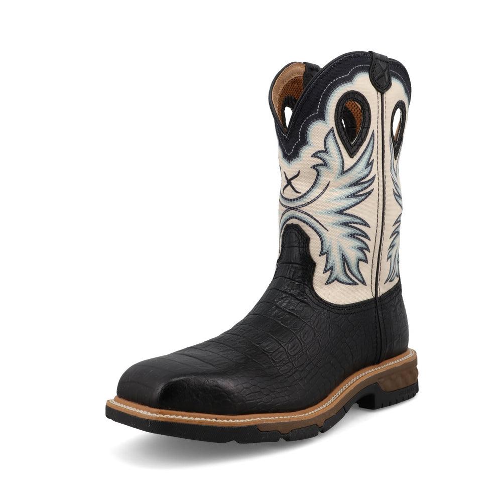 Men's Western Work Boots for Cowboy & Ranch Work - Durable Leather Steel Toe Boots for Outdoor, Construction & Heavy Duty Use
