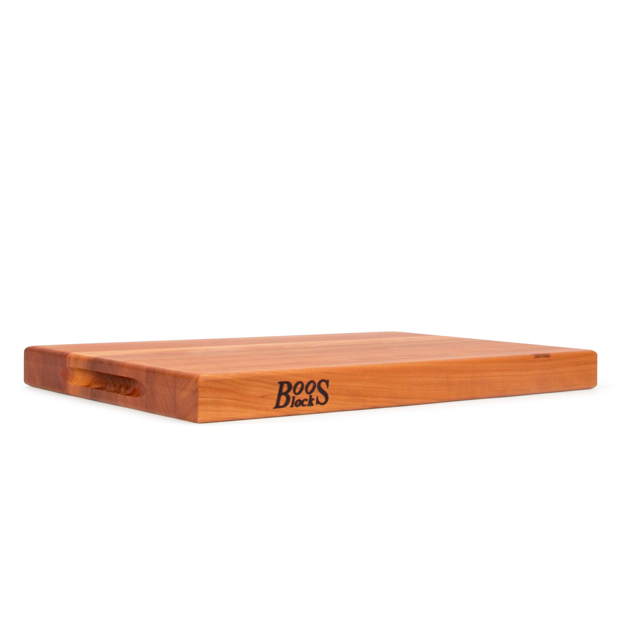 John Boos Block R-Board Reversible Wood Cutting Board - 24x18x1.5 Inch Cherry Wood - Premium Kitchen Cutting Board for Chefs & Home Cooking - Perfect for Meat, Vegetables & Food Prep