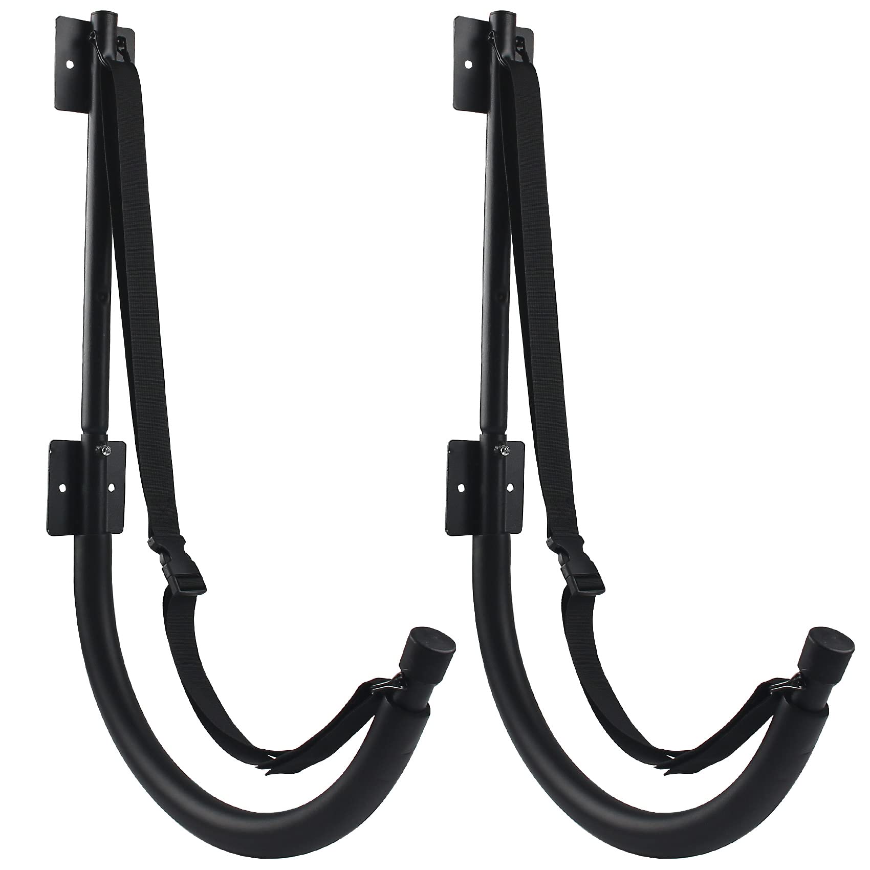 Heavy Duty Kayak Wall Mount Storage Rack with Straps - 100 LB Capacity Kayak Hanger for Garage, Paddle Boards, Surfboards, SUP, Bikes, Ladders & Snowboards - Perfect for Garage, Basement & Outdoor Storage Organization