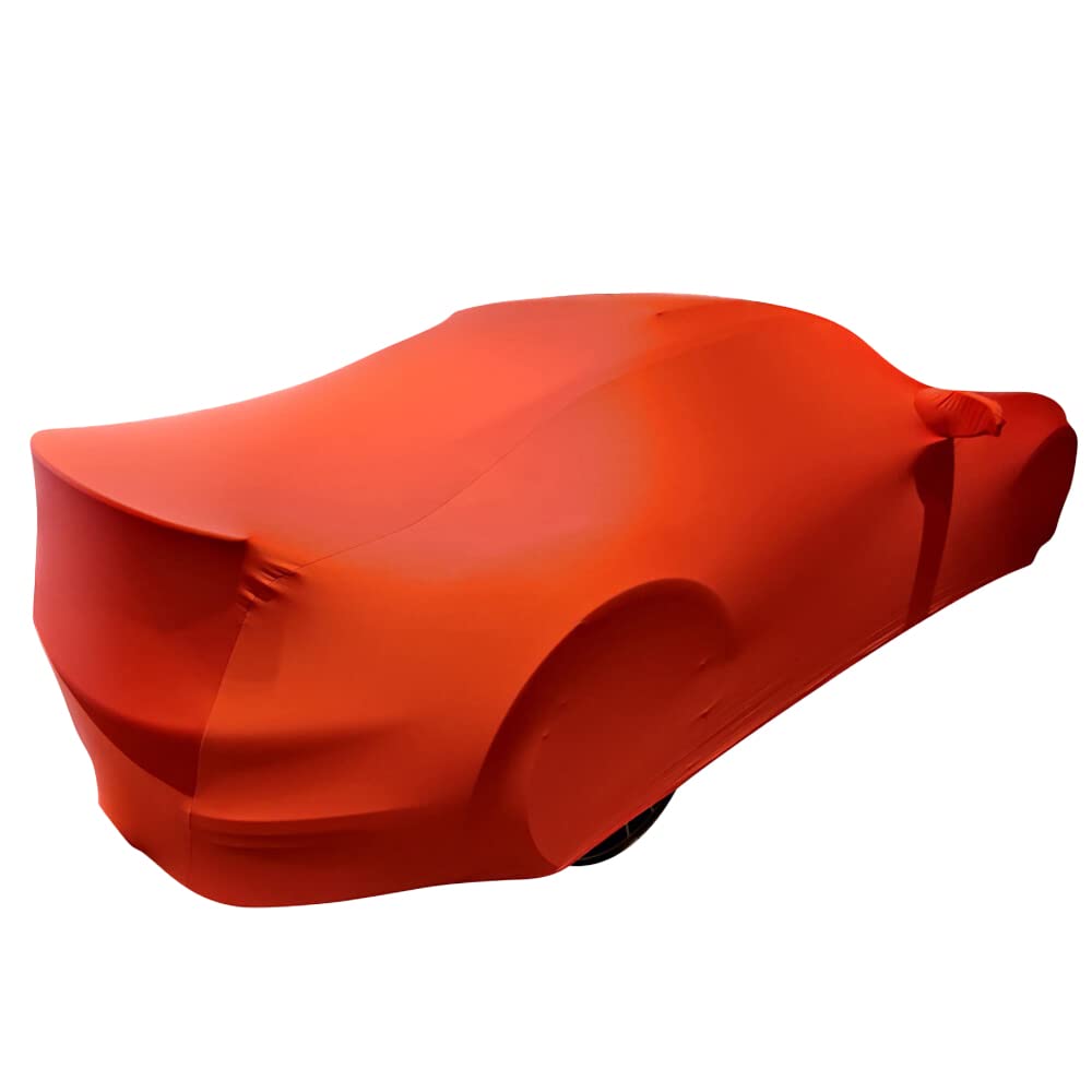 Premium Indoor Car Cover for Porsche 911 (992) Turbo S - Custom Tailored Fit with Mirror Pockets (Red) | Dust Protection for Garage Storage & Vehicle Preservation