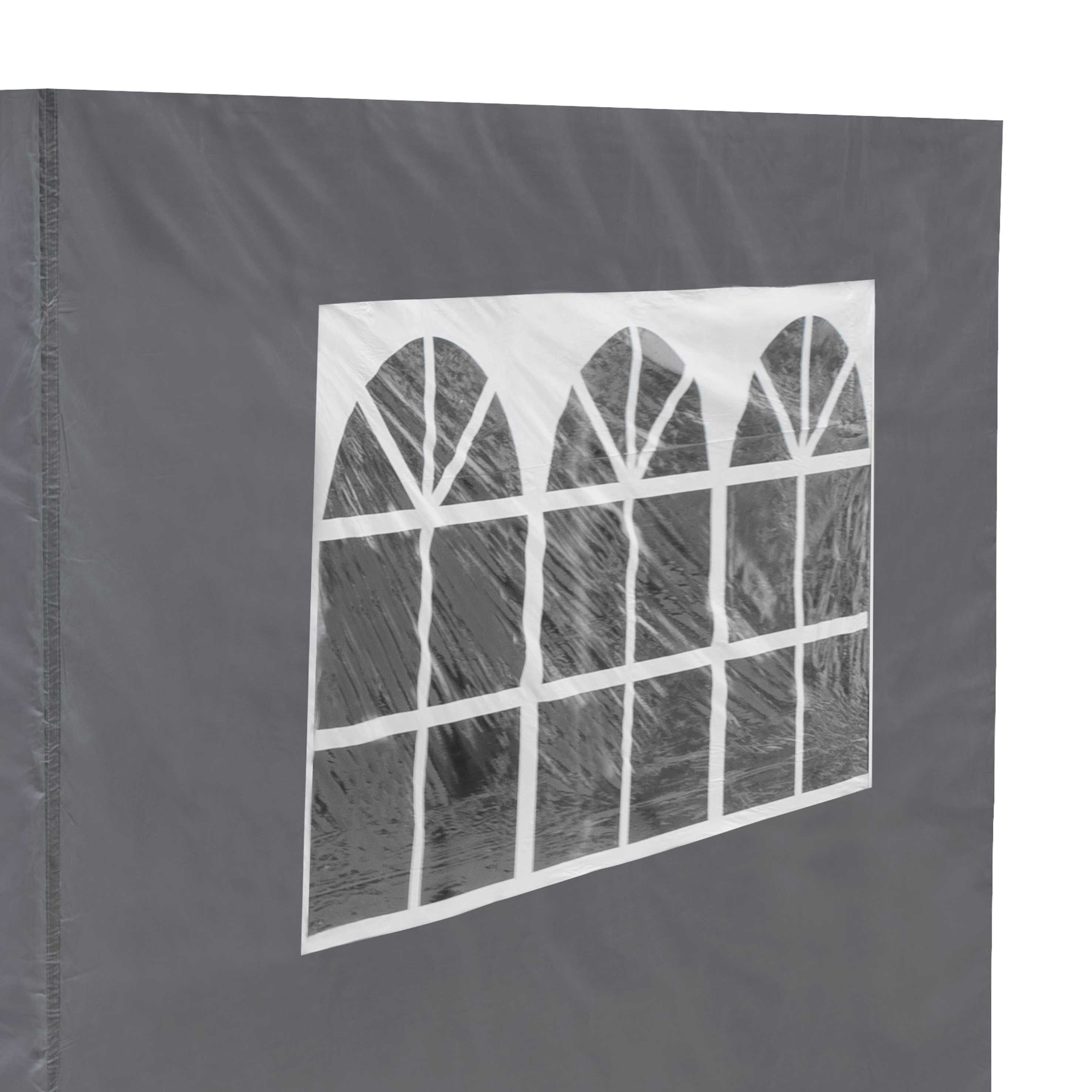 Premium Gazebo Side Walls, Doors & Windows - Fits 2x2m Gazebos & Marquees - Waterproof & UV Resistant - Grey (DG145) - Perfect for Outdoor Parties, Camping & Backyard Events