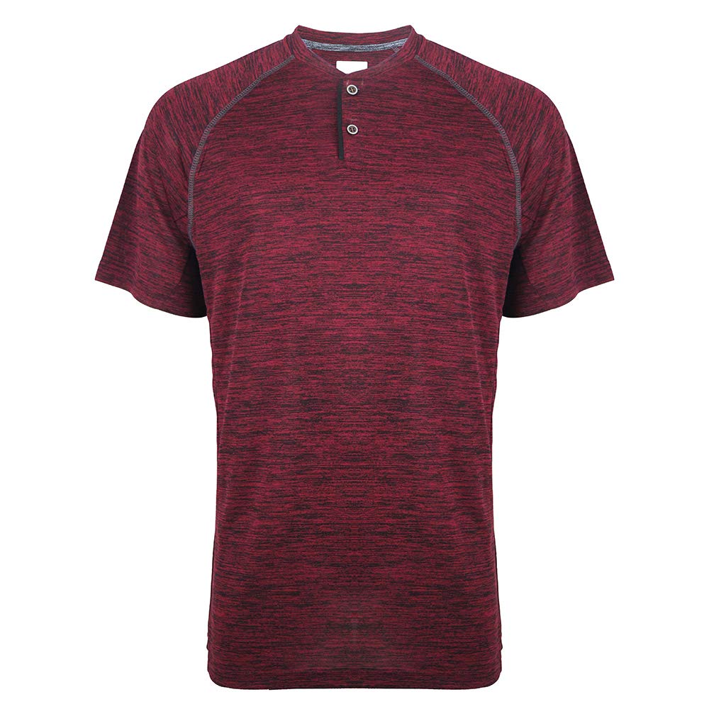 Men's Athletic Henley Shirts - Quick Dry Short Sleeve Slim Fit Casual T-Shirts for Gym, Running & Outdoor Activities