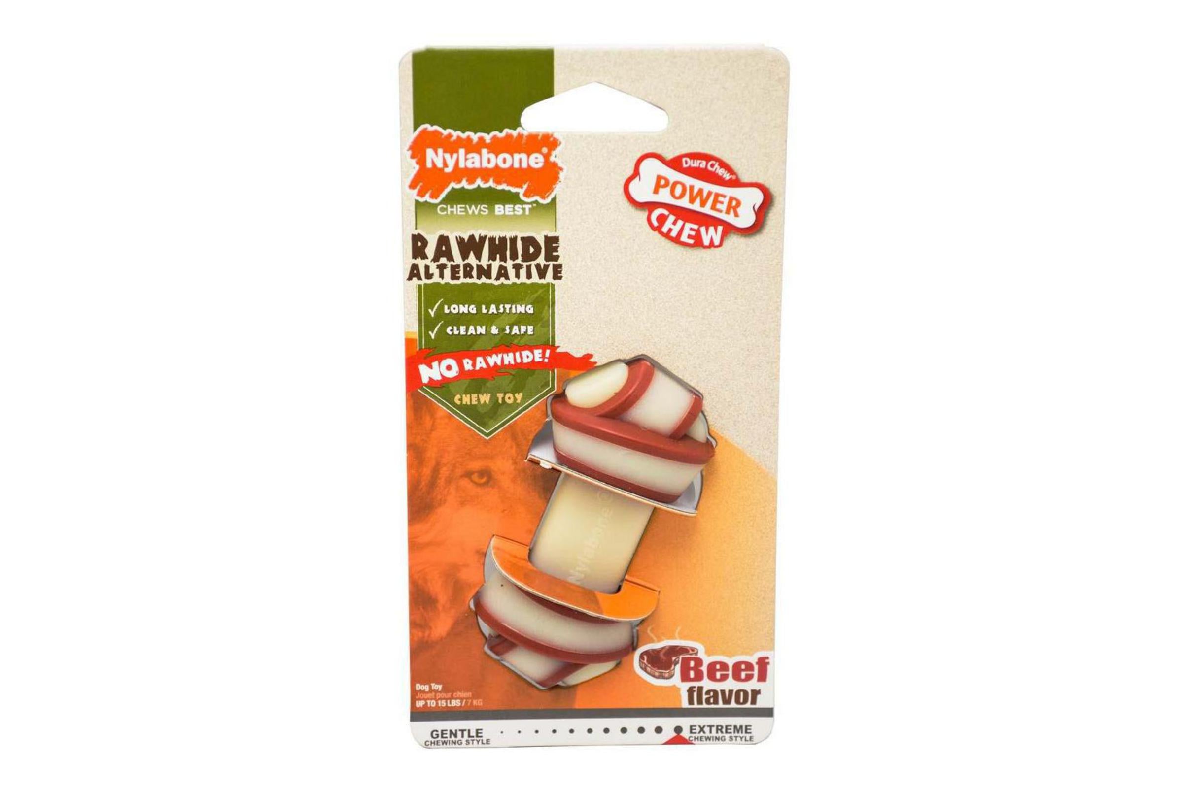 Durable Rawhide Dog Chew Toy - Natural Beef Bone Knot for Aggressive Chewers - Great for Teething, Training & Dental Health
