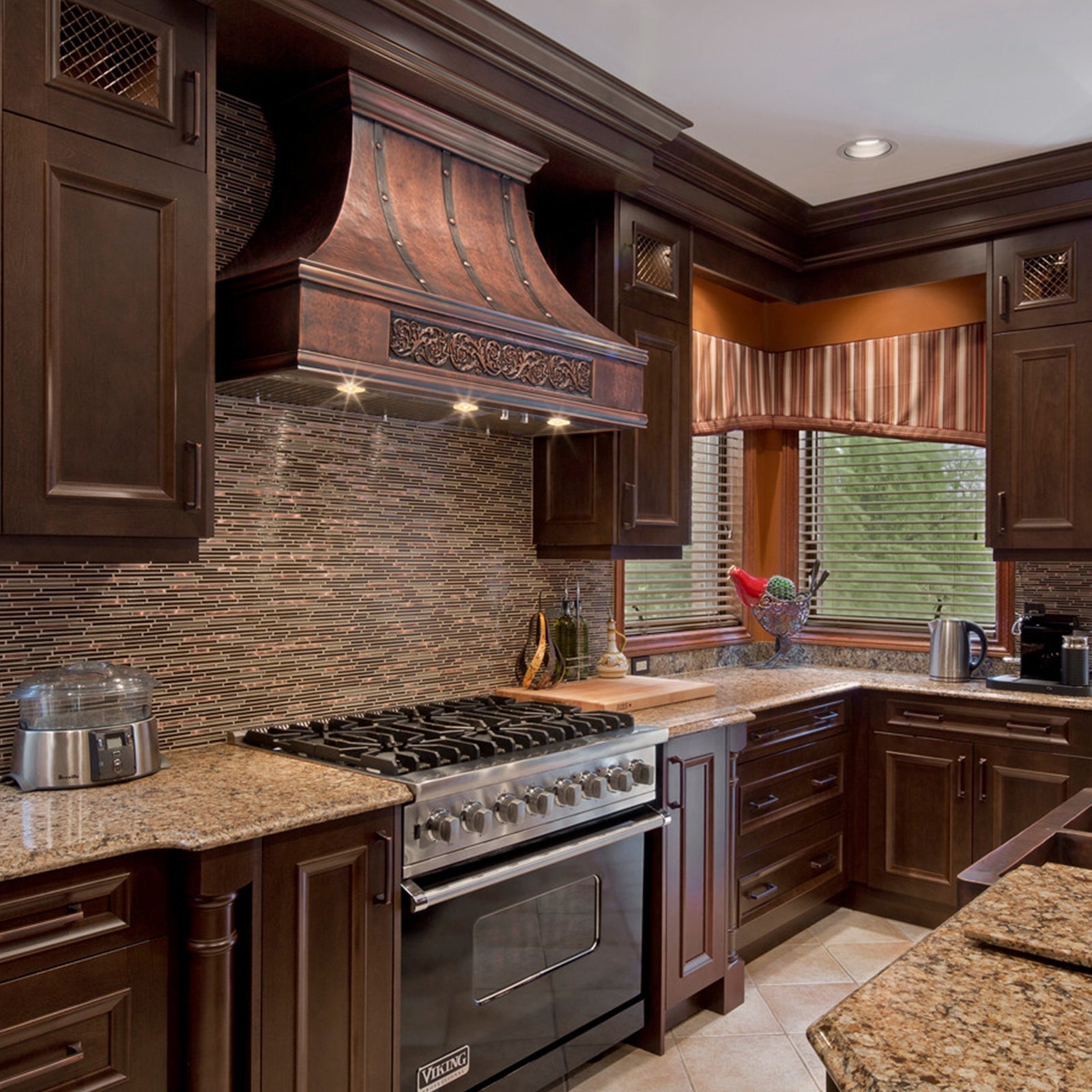 Akicon Custom Handcrafted Copper Range Hood AKH703T - Premium Kitchen Ventilation for Modern Homes | Perfect for Open-Concept Kitchens & Luxury Interior Design