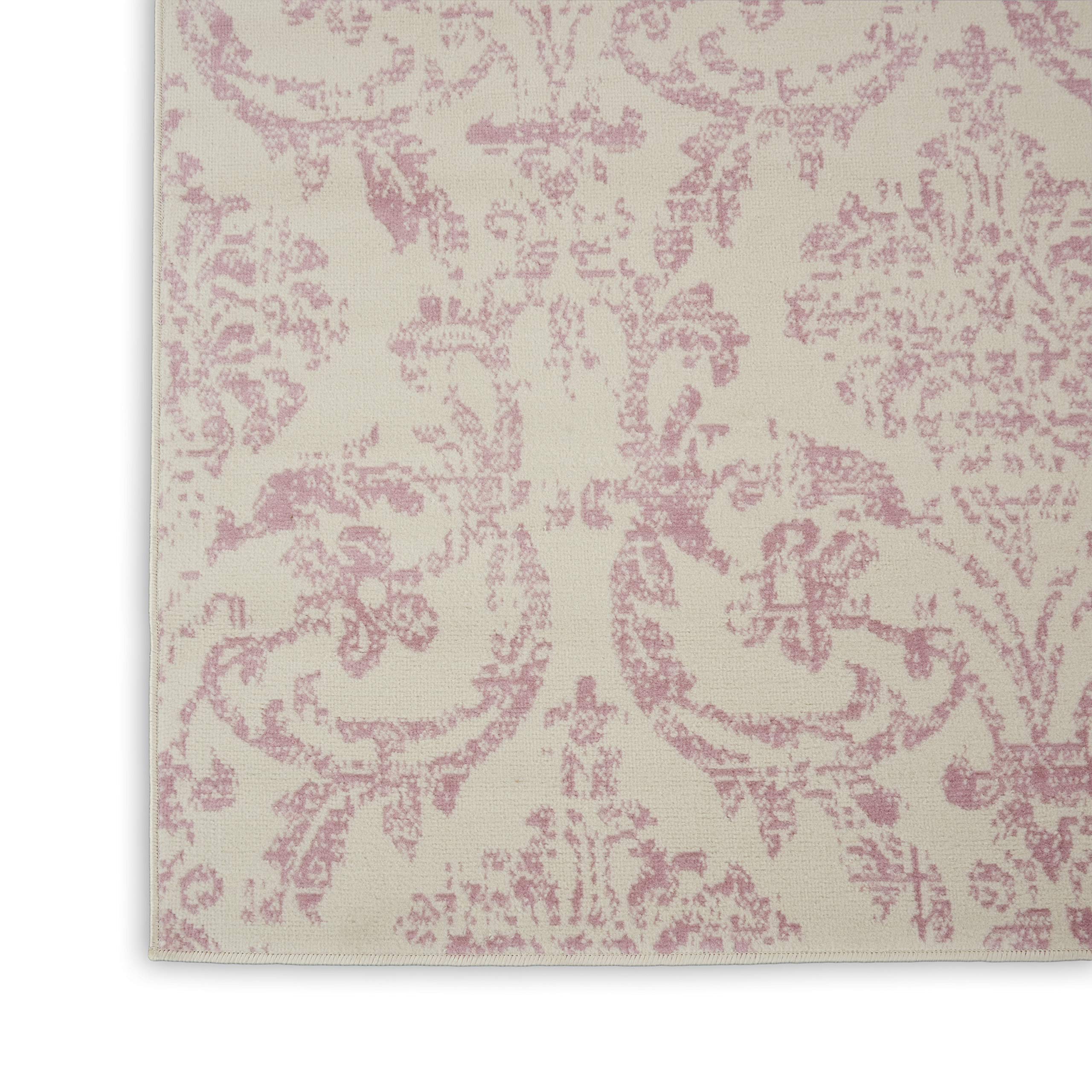 Nourison Jubilant Damask Ivory/Pink 8'6