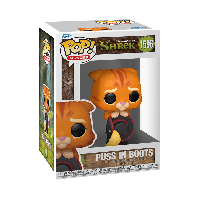 Puss In Boots Funko Pop Vinyl Figure - Shrek Collection #1596 with Protector Case - Perfect for Collectors, Gifts, and Movie Fans Display