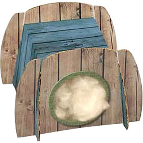 Premium Kapok Build-A-Hut Soft Pet Bedding with Toy Assembly - Cozy Sleeping & Play House for Small Animals, Perfect for Hamsters, Guinea Pigs & Rabbits - Indoor Cage Accessory for Comfort & Fun