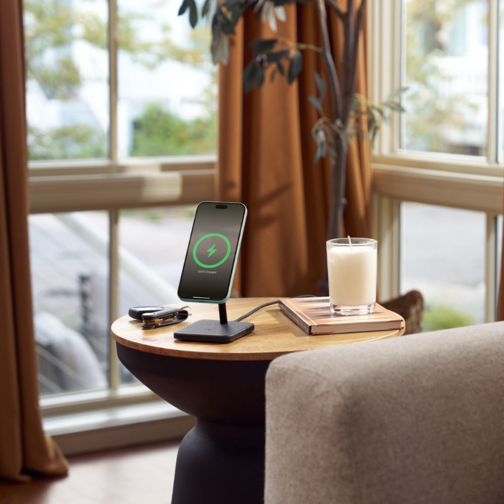 Twelve South HiRise 2 Deluxe 2-in-1 Qi2 Wireless Charger Stand for iPhone & AirPods - Fast Charging, Nightstand & Office Desk Accessory