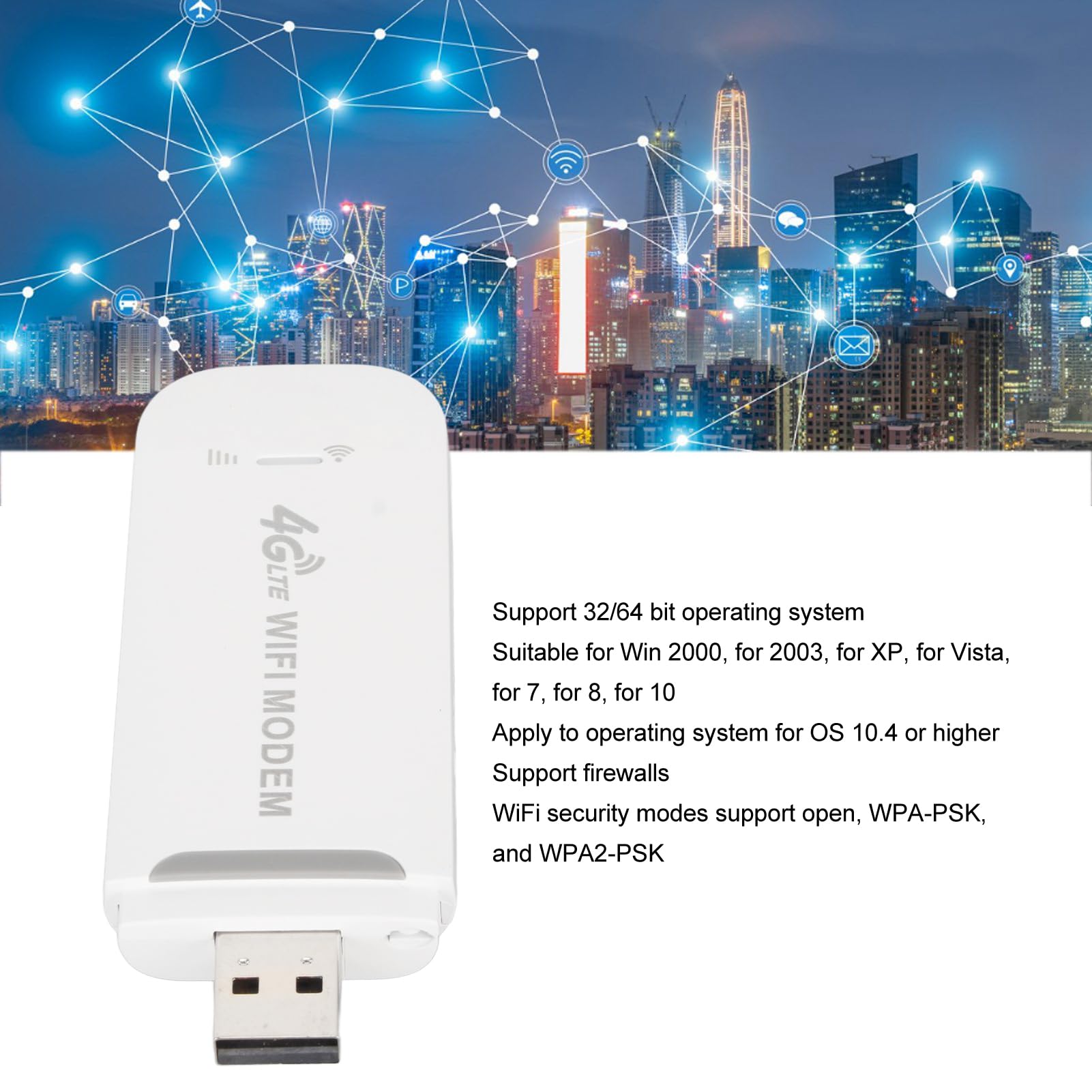 4G LTE USB WiFi Modem - Portable Hotspot for Travel & Work