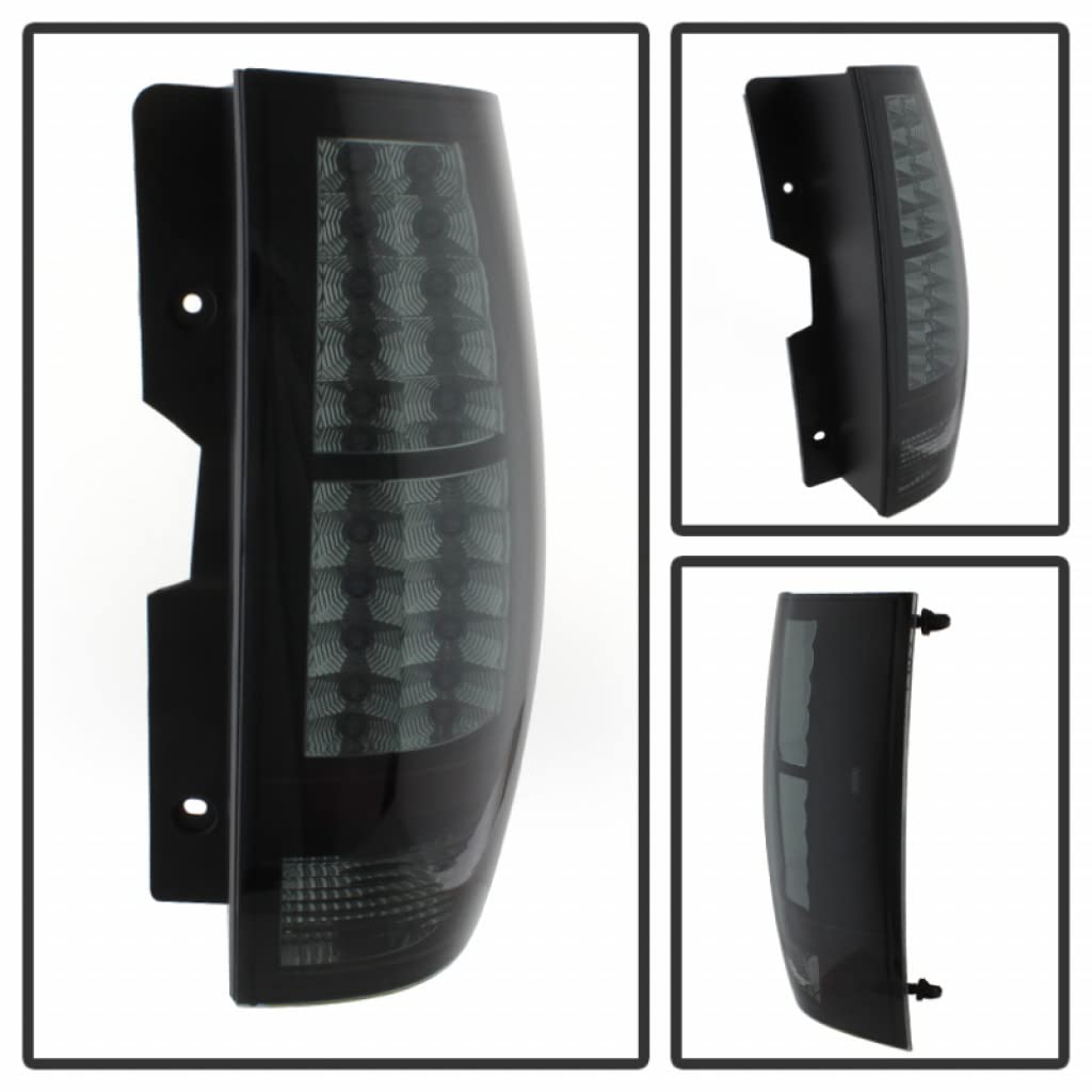 2007-2014 GMC Yukon Spyder LED Tail Lights Pair - Black Smoke Style (5078087) | Upgrade for Enhanced Visibility & Style | Perfect for Night Driving & Custom Look