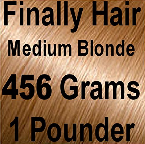 Finally Hair Medium Blonde Hair Fiber Refill - 1 lb (456g) for Thinning Hair & Hair Loss Concealer - Natural-Looking Coverage for Men & Women - Perfect for Work, Dates & Special Occasions