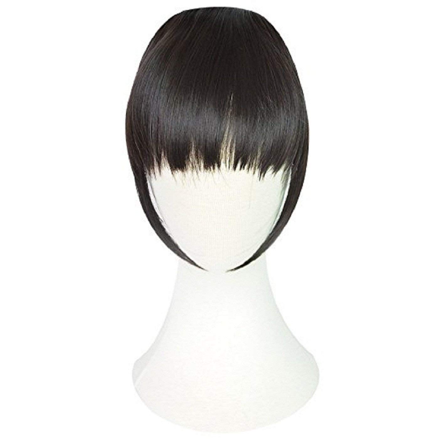 Glan Hair Fringe Hair Extension for Women - Dark Brown Clip-in Bangs | Perfect for Cosplay, Daily Wear & Hairstyle Transformation
