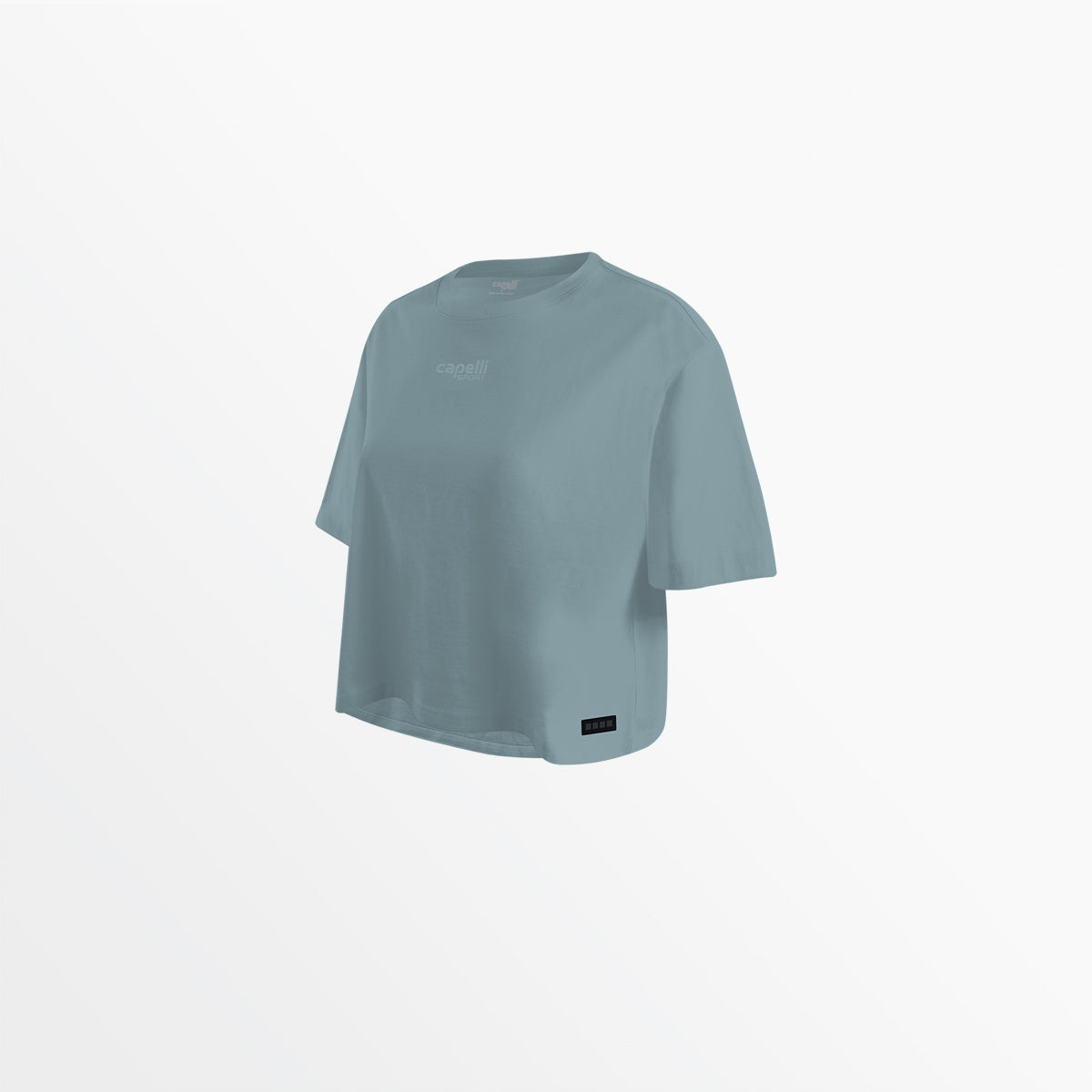 Women's Stylish Tonal Cropped Oversized T-Shirt - Casual Streetwear for Everyday Comfort & Fashion