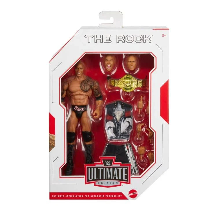 The Rock WWE Ultimate Edition 25 Action Figure - Collectible Wrestling Toy for Fans & Kids - Perfect for Display, Play & Gift Giving