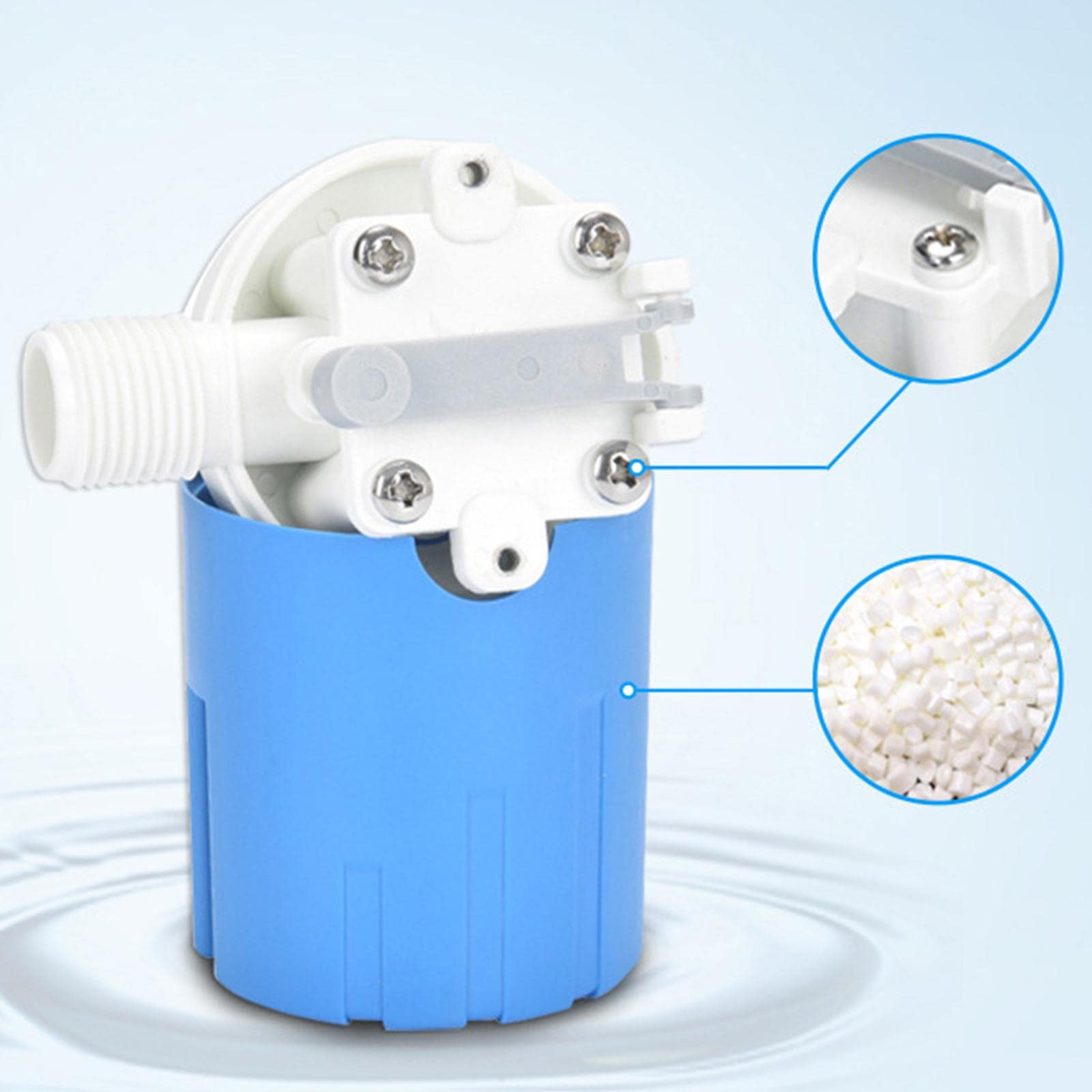 ATORSE® 1/2 Inch Automatic Water Float Valve - Water Level Controller for Tanks, Pools, and Irrigation Systems