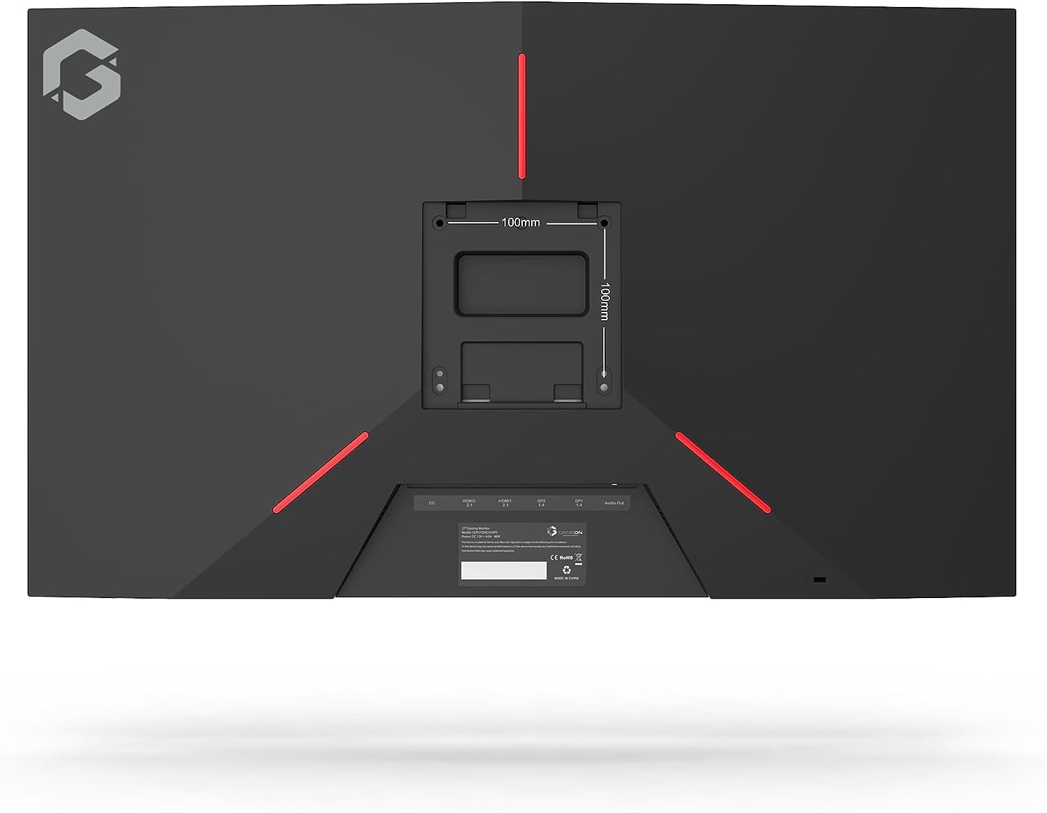 GAMEON 27 Inch 2K QHD Gaming Monitor - 2560x1440 IPS Display, 165Hz Refresh Rate, 1ms Response Time, HDMI 2.1 Console Compatible, G-Sync & FreeSync Premium - Black (GOP27QHD165IPS) - Perfect for Esports, PC Gaming & Next-Gen Consoles