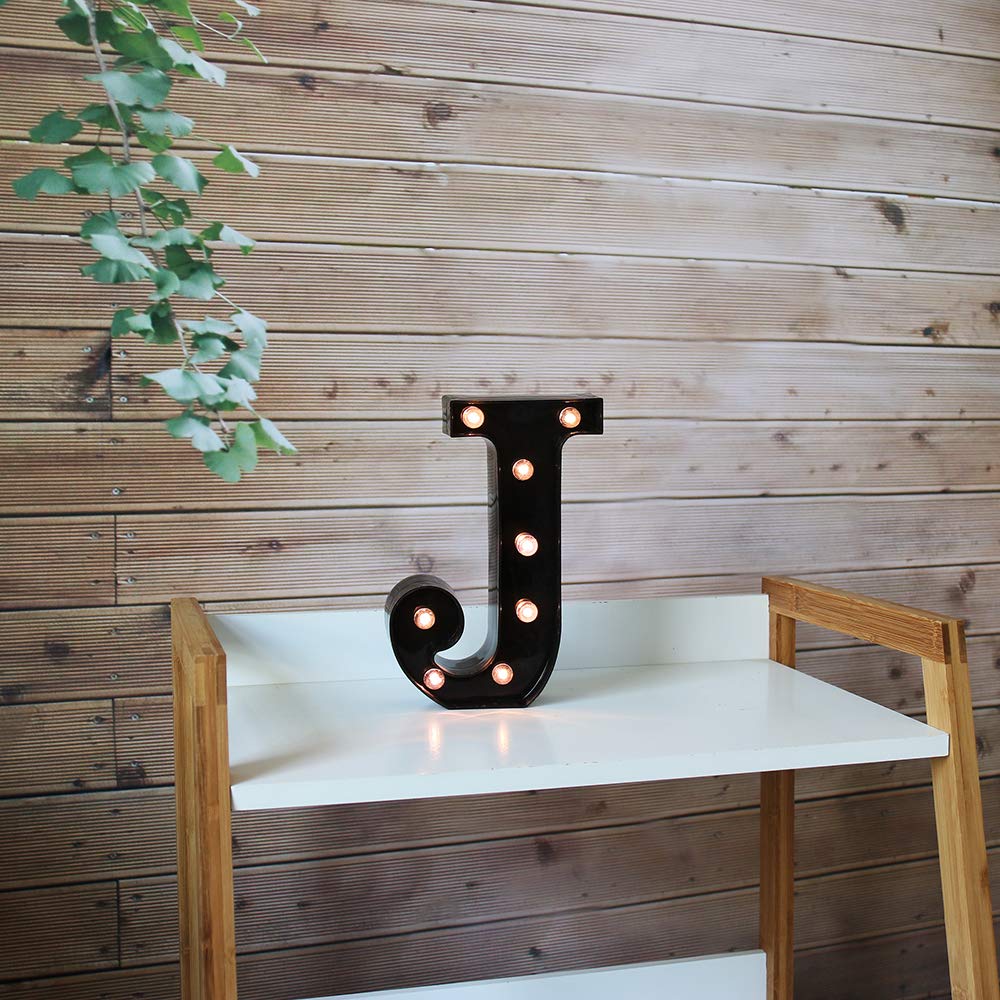LED Marquee Letter Lights - Black Alphabet & Number Signs for Home, Bar, Wedding, Birthday Party Decor - Romantic Night Light & Christmas Decoration - Perfect for Bedroom, Nursery, Cafe, and Event Backdrops