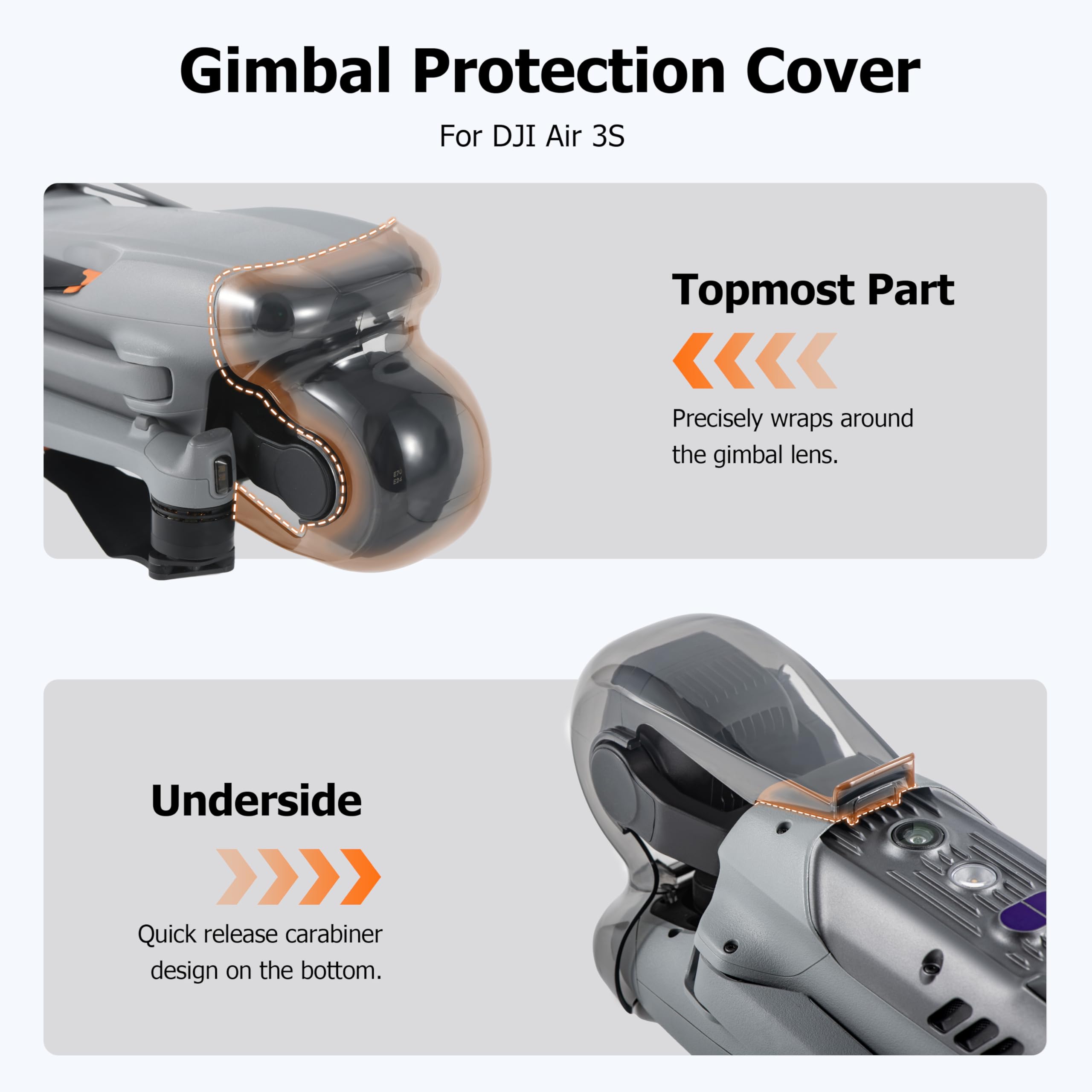 DJI Air 3s Gimbal Protector & Lens Cover - Anti-Collision Sensor Protection for DJI Air 3 Drone Accessories - Perfect for Aerial Photography and Obstacle Avoidance