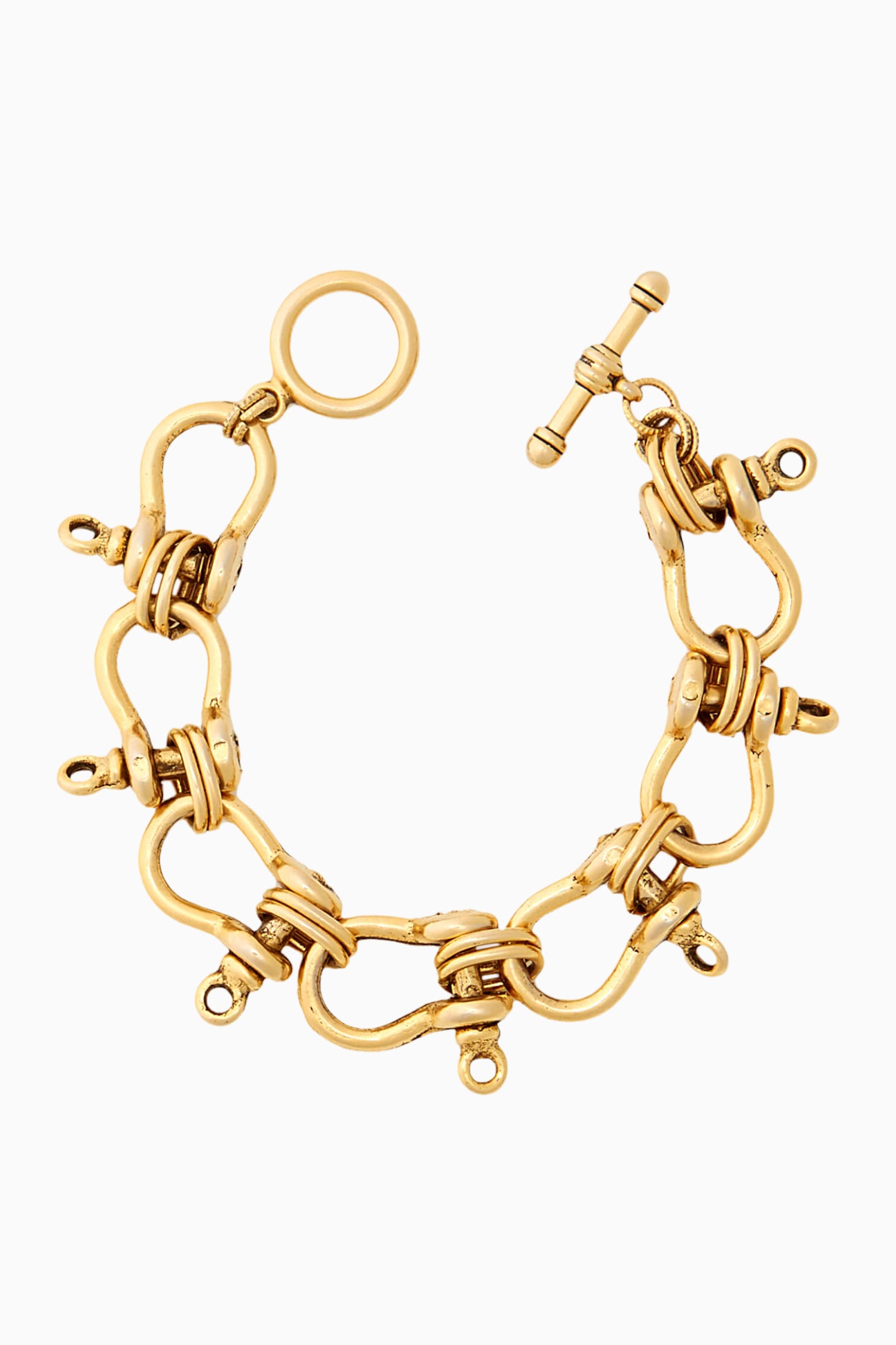 Brinker & Eliza Nautical Link Bracelet for Women - Elegant Gold-Tone Anchor Chain Jewelry - Perfect for Beach Vacations, Summer Outfits & Gift Giving