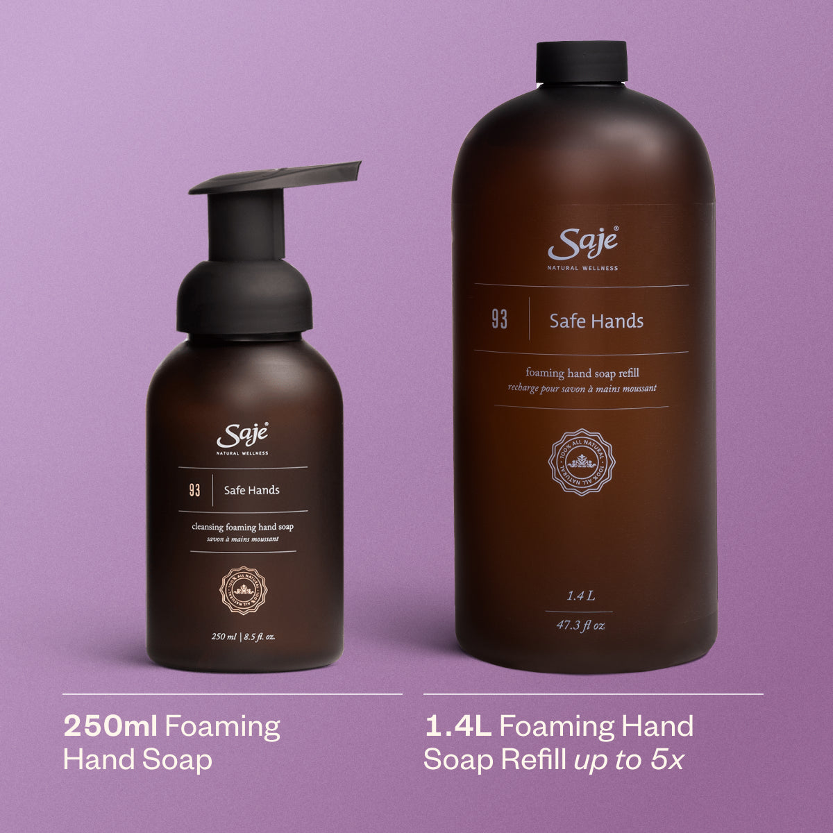 Safe Hands Foaming Hand Soap - Gentle & Moisturizing for Daily Use - Perfect for Home, Office & Travel