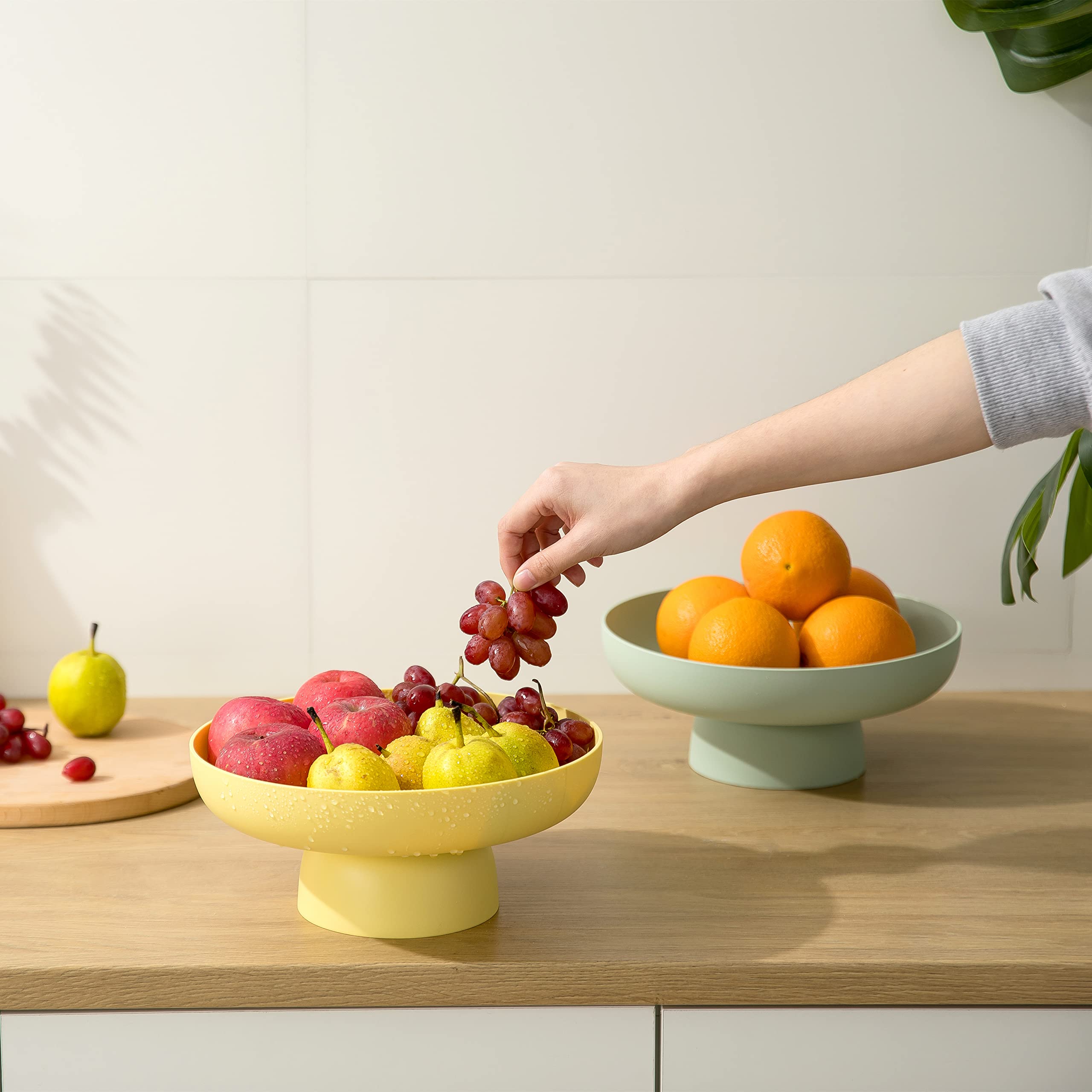 Vibrant Yellow Fruit Bowl Basket - Stylish Kitchen Countertop & Dining Table Storage Organizer | Perfect for Fresh Fruit Display, Home Decor, and Party Centerpiece