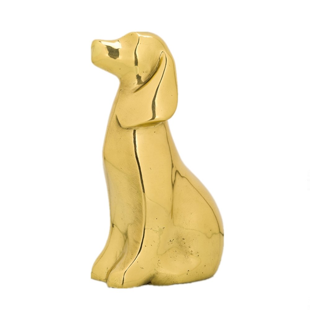 Bronze Dog Statue Sculpture - Elegant Home Decor & Garden Art for Living Room, Office, or Outdoor Display | TPAL-548