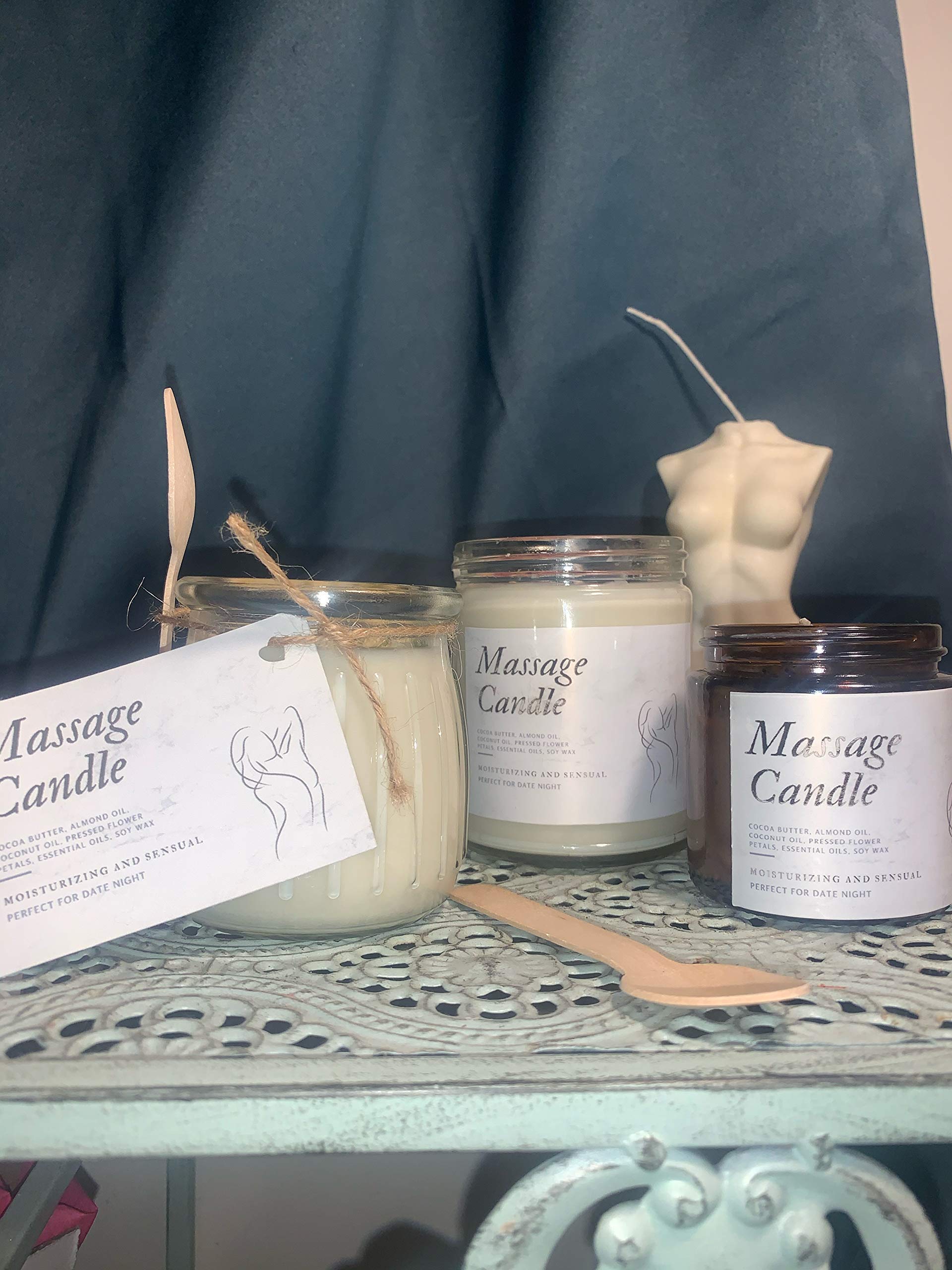 Relaxing Massage Oil Candles - 100% Natural Scented Soy Wax for Aromatherapy & Couples Massage - Perfect for Spa Nights, Romantic Gifts & Self-Care Moments