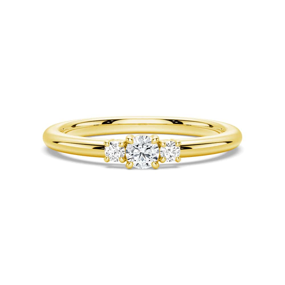 True Love Lab Grown Diamond Three Stone Promise Ring for Women - 14K White Gold Engagement Ring for Her - Perfect for Proposals, Anniversaries & Special Occasions