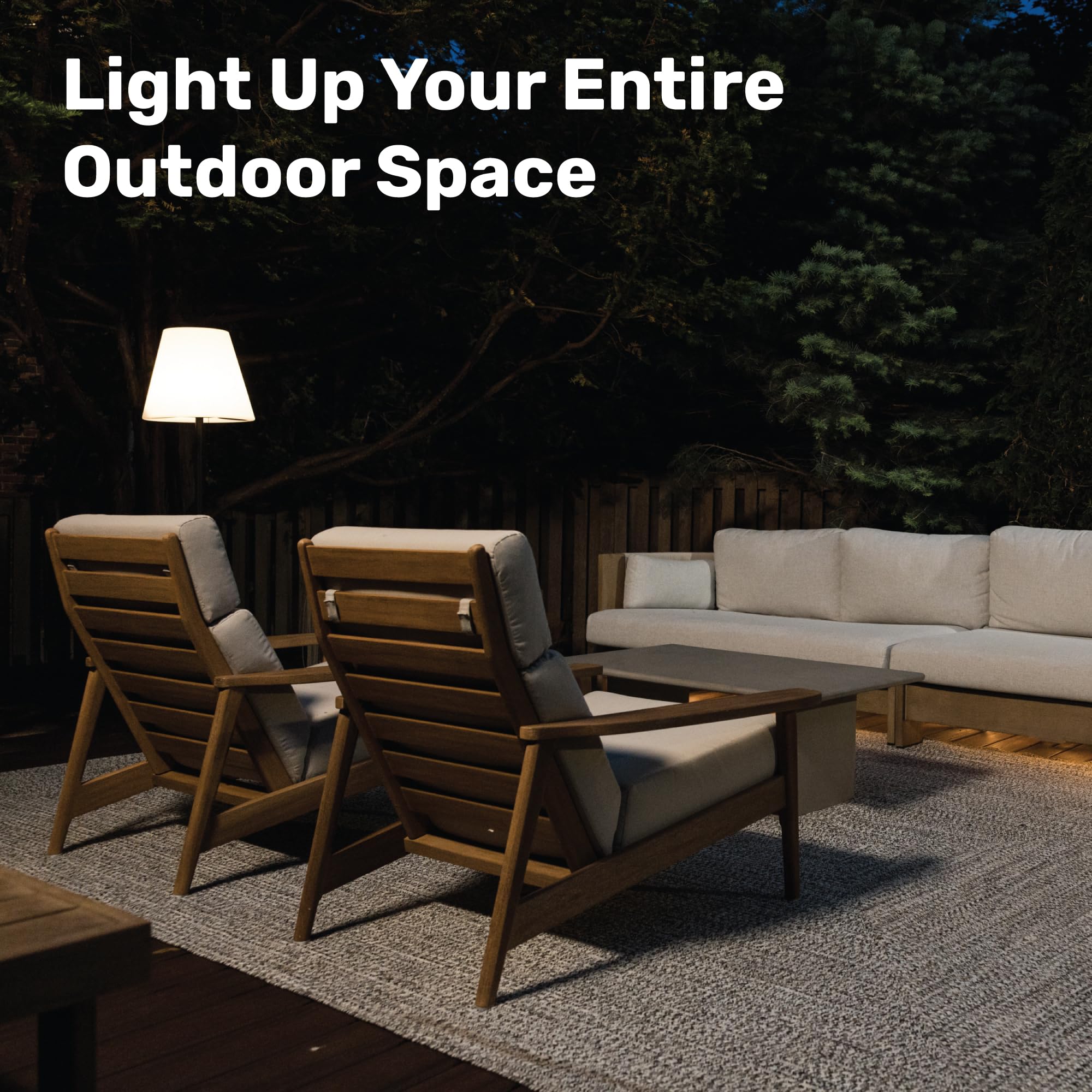 Nocturne Outdoor Solar Floor Lamp with Bluetooth Speaker | 100% Solar Powered Waterproof LED Light | Wireless Music for Patio, Garden, Deck & Backyard | Perfect for Outdoor Parties, BBQ Nights & Relaxing Evenings