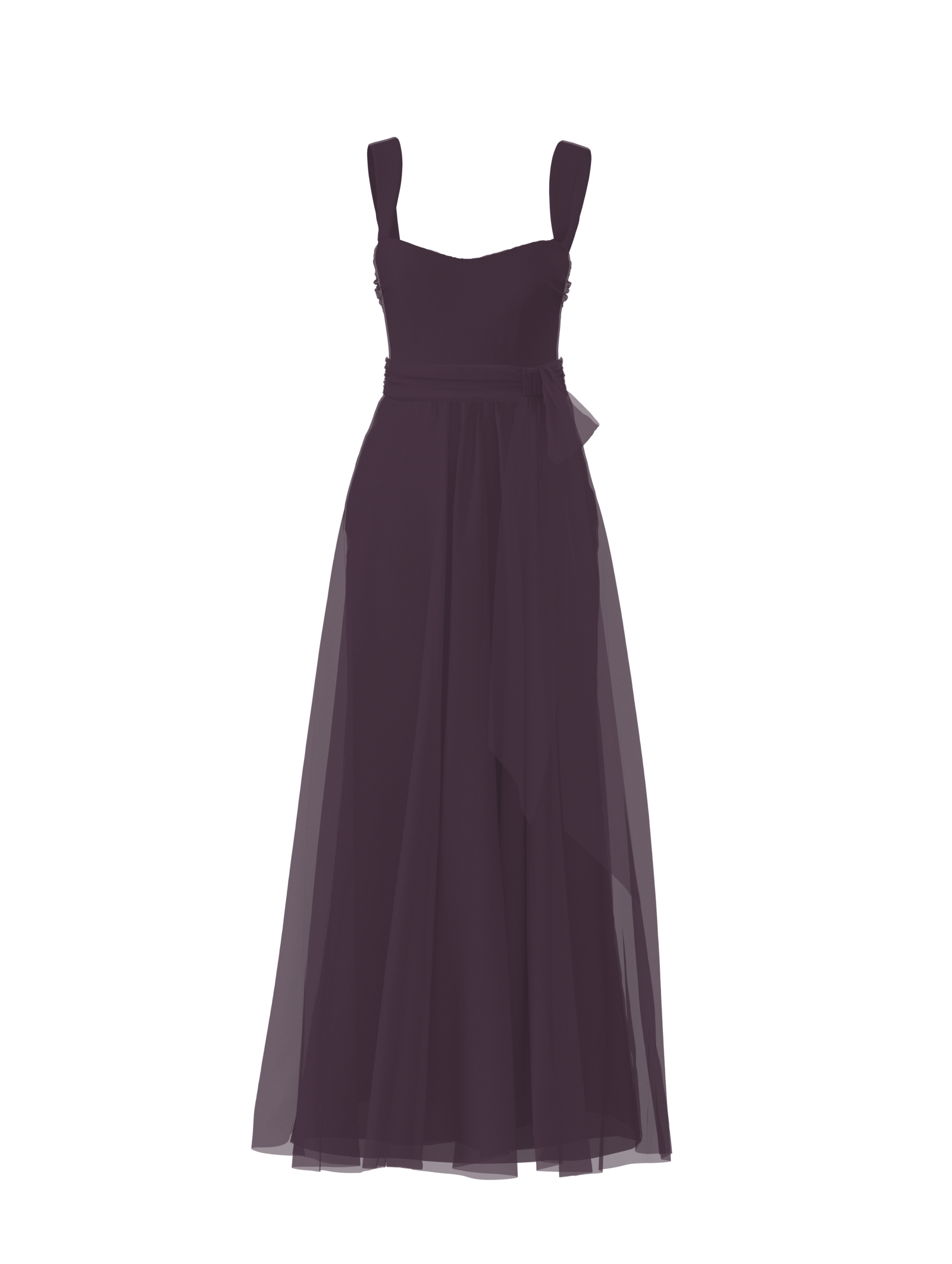 Alexis Bodice & Justine Skirt Set with Sash Belt in Plum - Perfect for Weddings, Parties, and Special Occasions