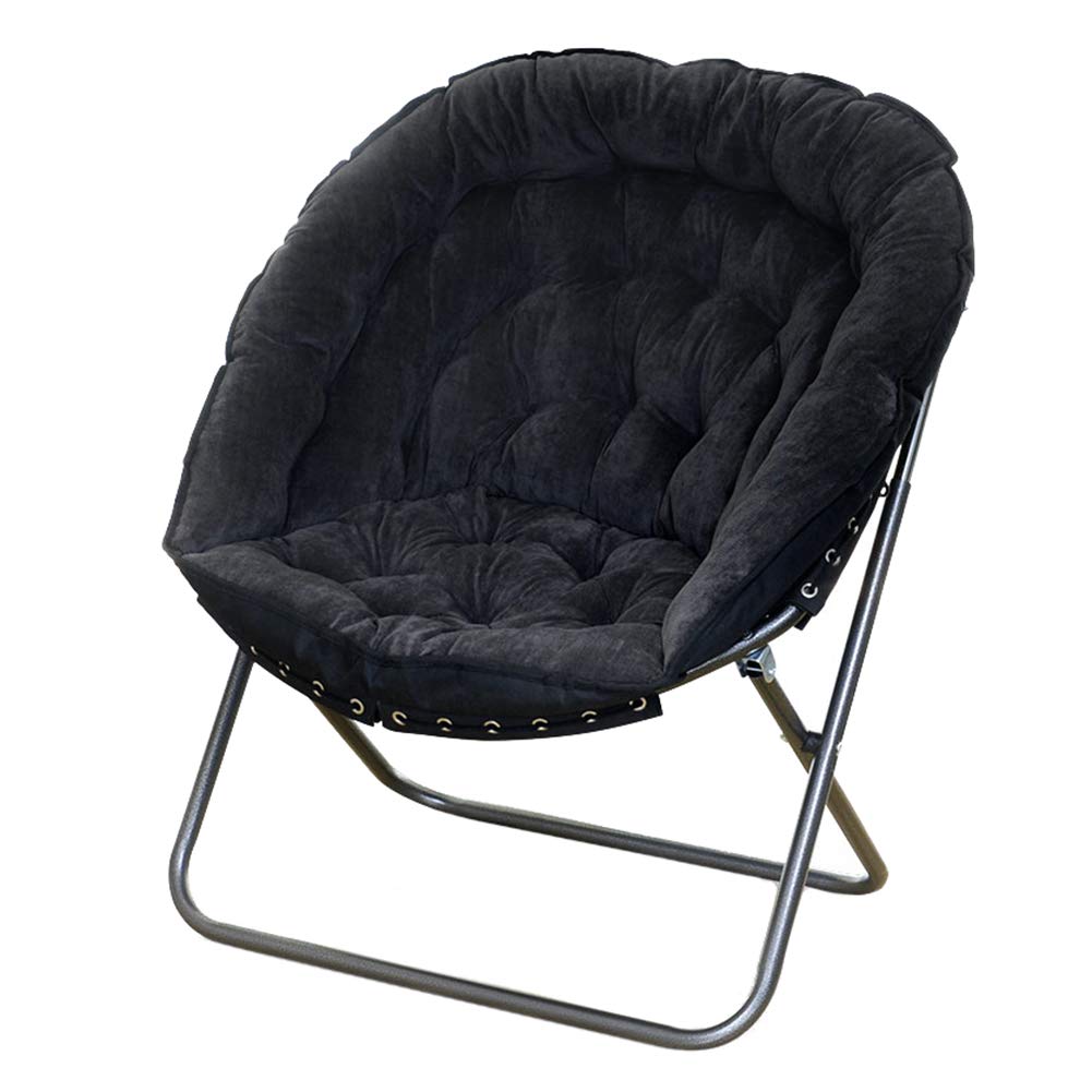 LXLA Folding Moon Chair - Lazy Sofa with Soft Suede Cushion for Living Room, Dorm, Apartment - 17 Color Options (Style 9) | Perfect for Relaxing, Reading & Small Space Decor