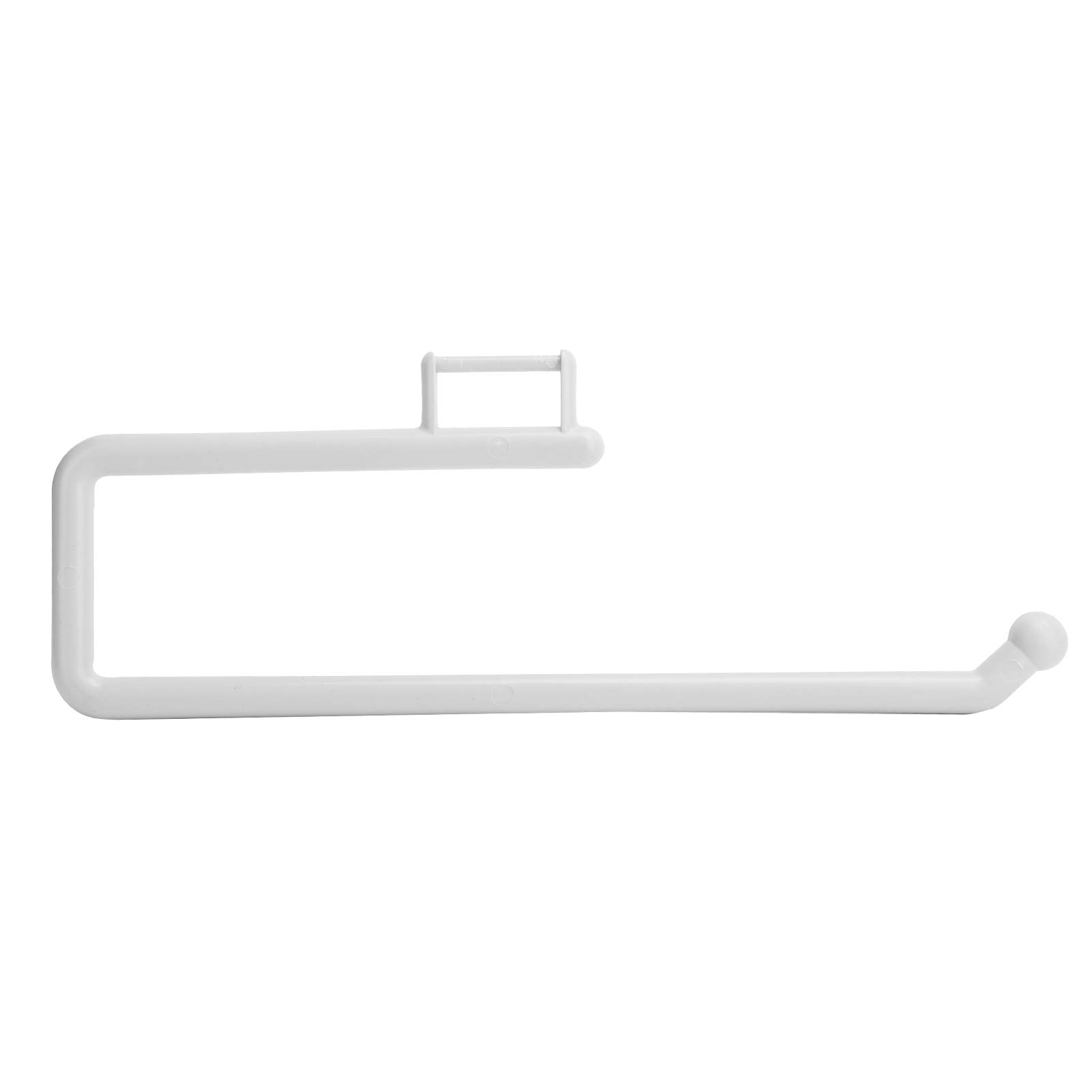 Self Adhesive Wall Mount Paper Towel Holder - White Kitchen & Bathroom Napkin Organizer for Cabinets, Countertops - Perfect for Easy Access to Paper Towels Rolls While Cooking or Cleaning