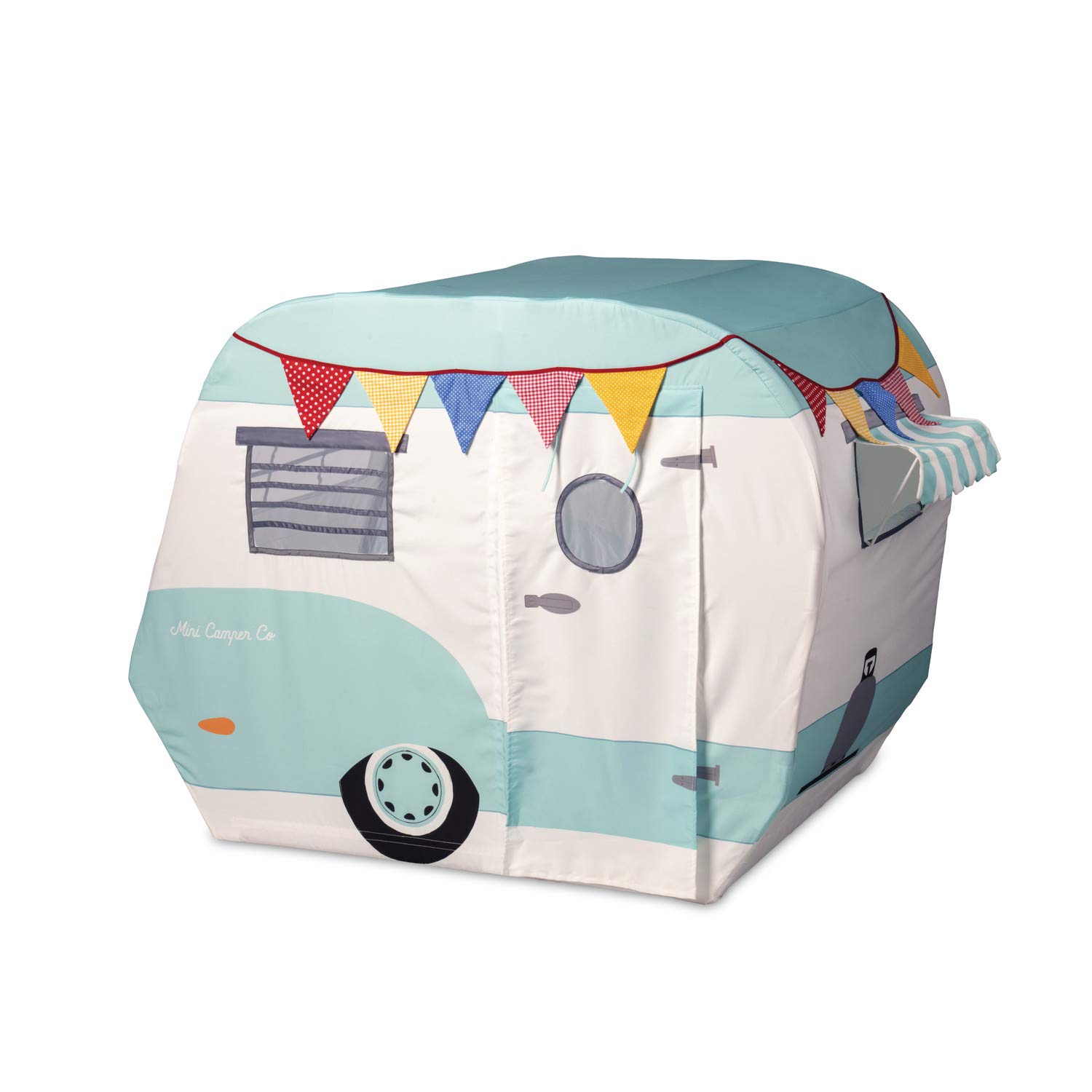 MindWare Camper Playhouse for Kids - Indoor Play Tent & Pretend Fort - 43 x 55 x 36 Inch Cotton Canvas Playhouse - Easy Assembly & Washable - Perfect for Imaginative Play, Camping Adventures & Indoor Fun