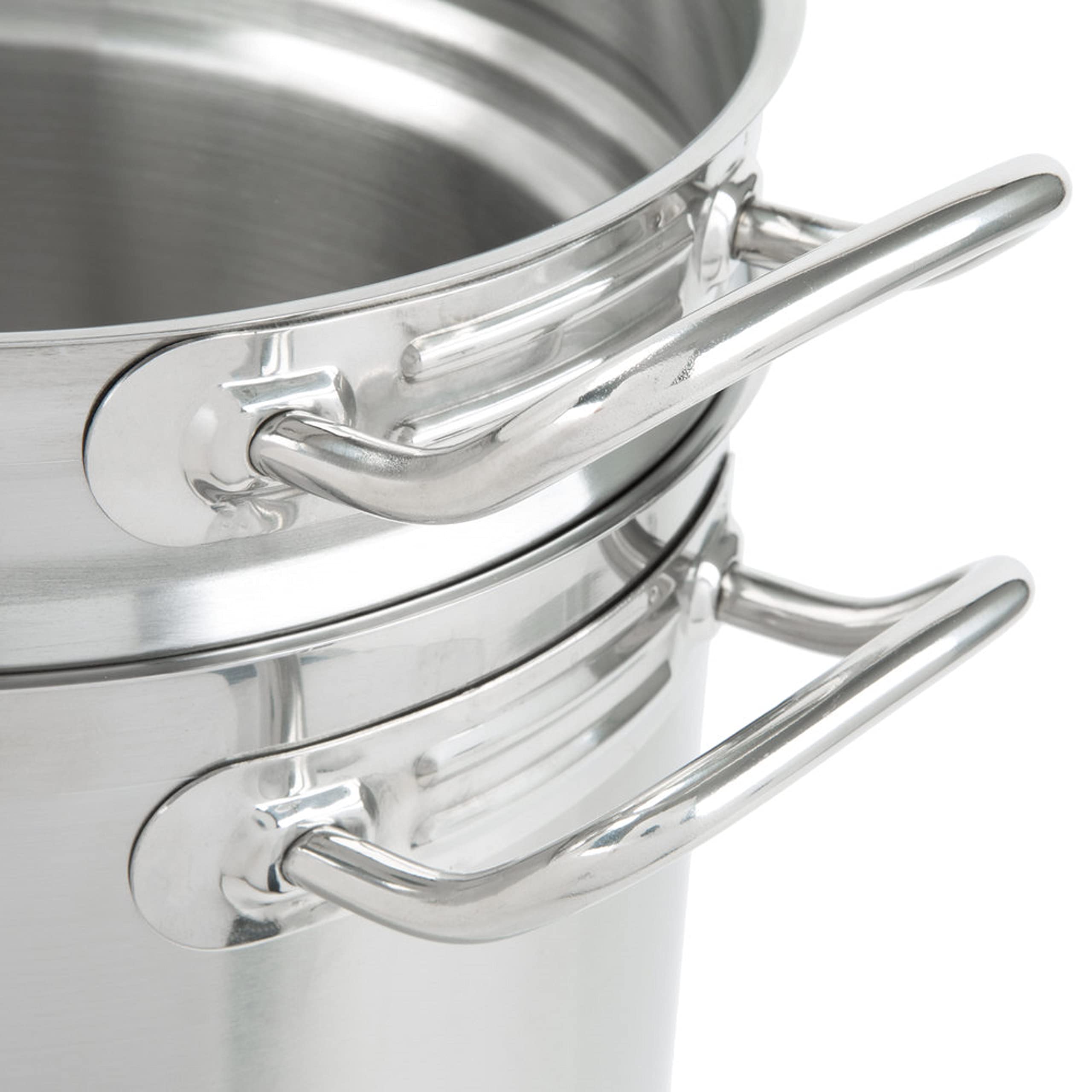 TrueCraftware 16 Quart Stainless Steel Double Boiler 3-Piece Set - Chocolate Melting Pot for Candy, Butter & Cheese - Dishwasher & Oven Safe Cookware - Perfect for Baking, Candy Making & Fondue Parties