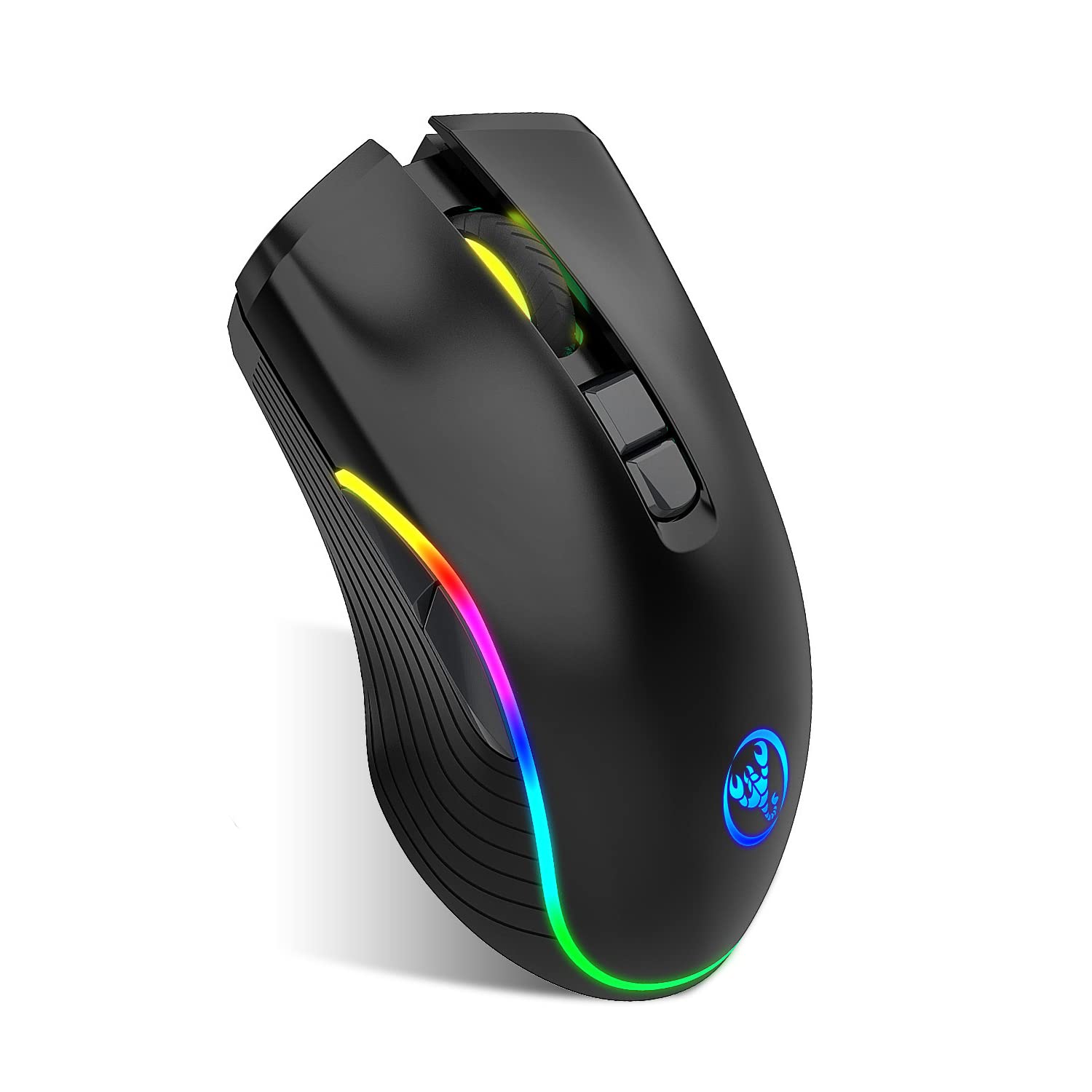 2.4G RGB Wireless Gaming Mouse with Type-C Fast Charge & 7 Buttons - Ergonomic Optical Mouse for PC, Laptop, Mac - Perfect for Gaming, Office Work & Home Use