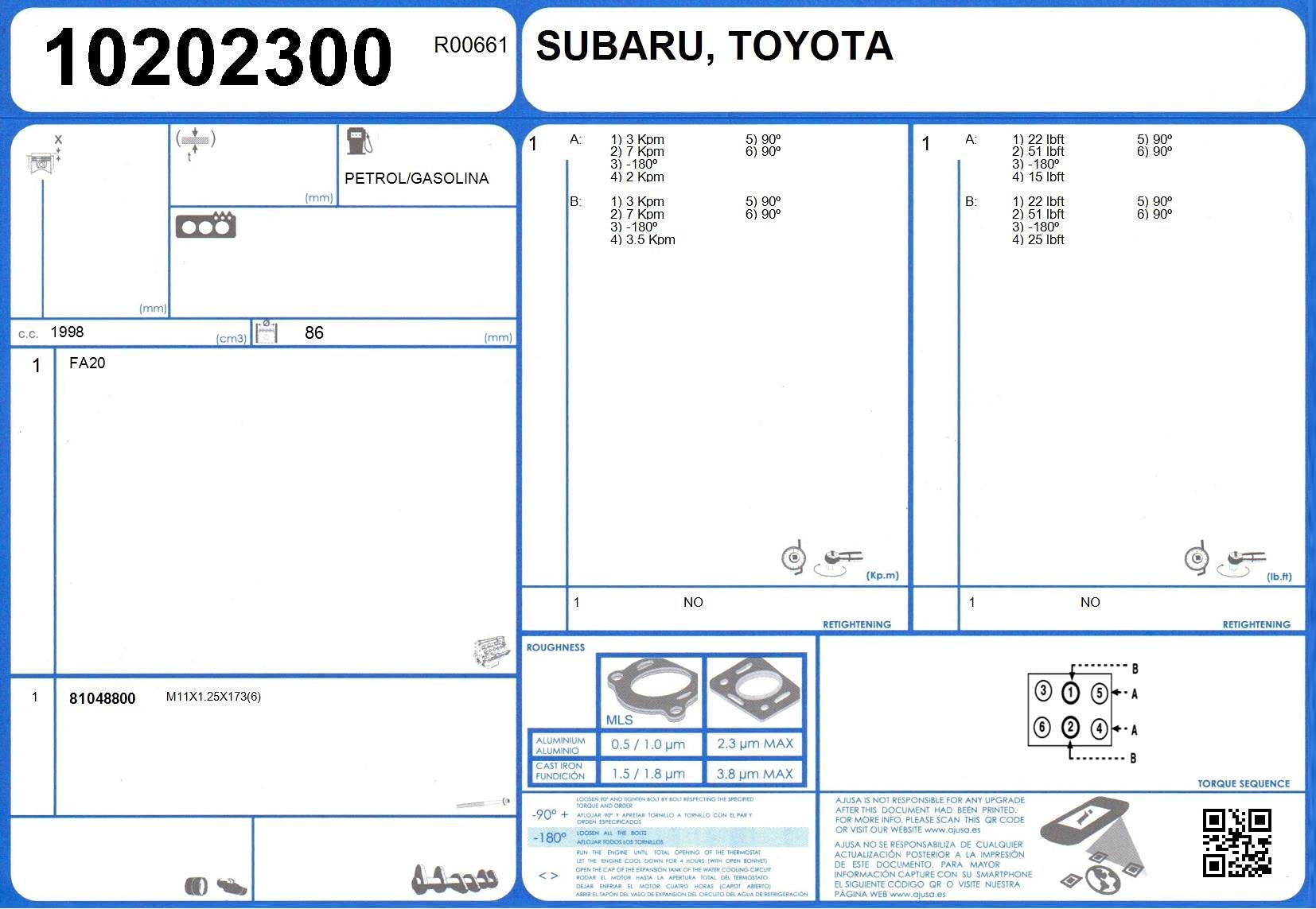 High-Quality 52357700 Cylinder Head Gasket Set - Compatible with [Vehicle Models] - Perfect for Engine Repair & Maintenance