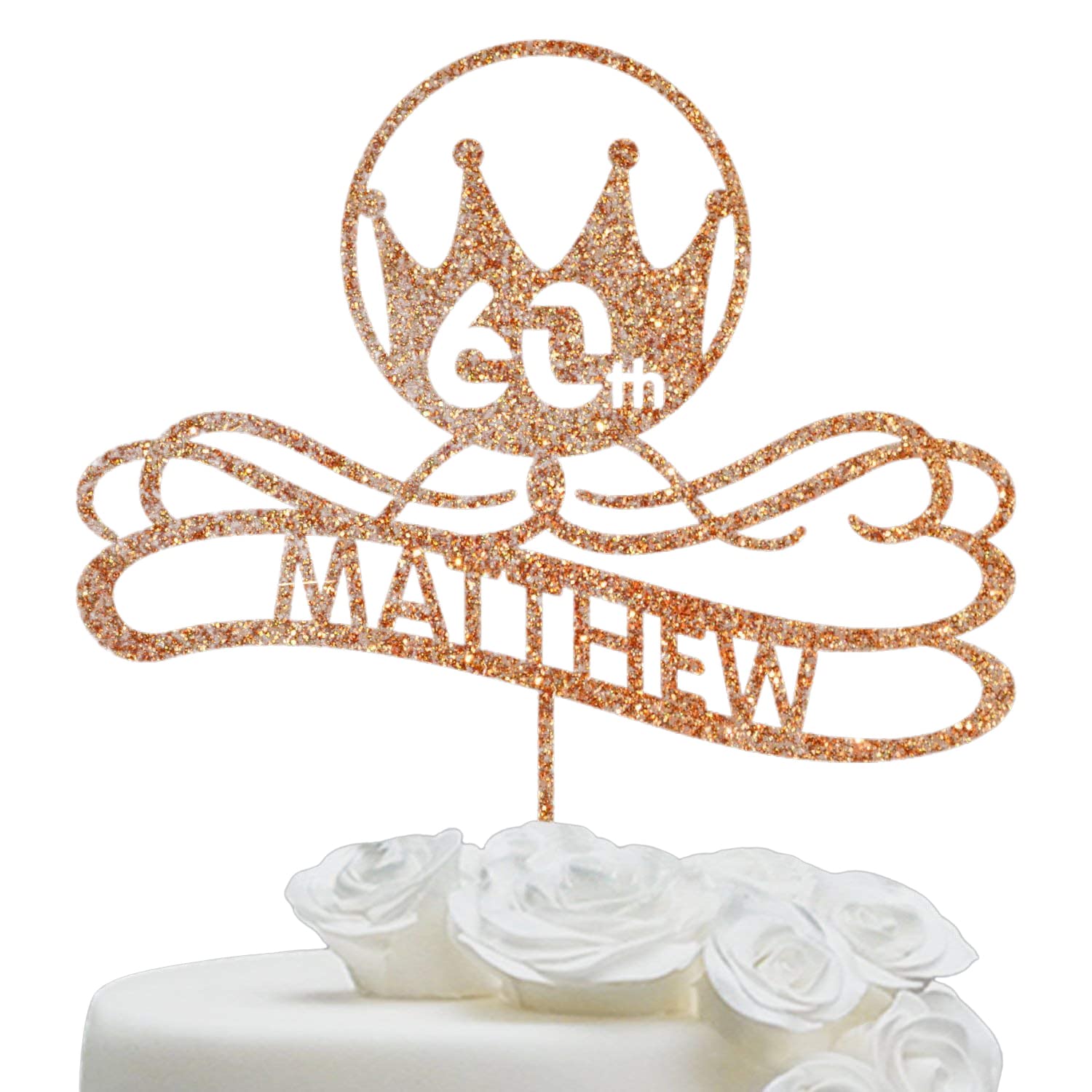 60th Birthday Cake Topper - Personalized & Custom Cake Decorations for Anniversary, Happy Birthday Parties - Perfect for Milestone Celebrations & Special Occasions
