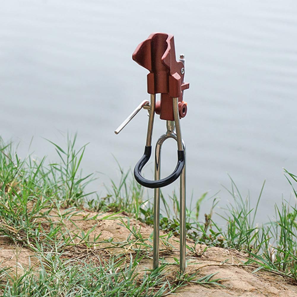 Adjustable Aluminum Alloy Fishing Rod Stand Holder - Stable Ground Bracket for Fishing Tackle Accessories | Perfect for Shore, Boat & Ice Fishing