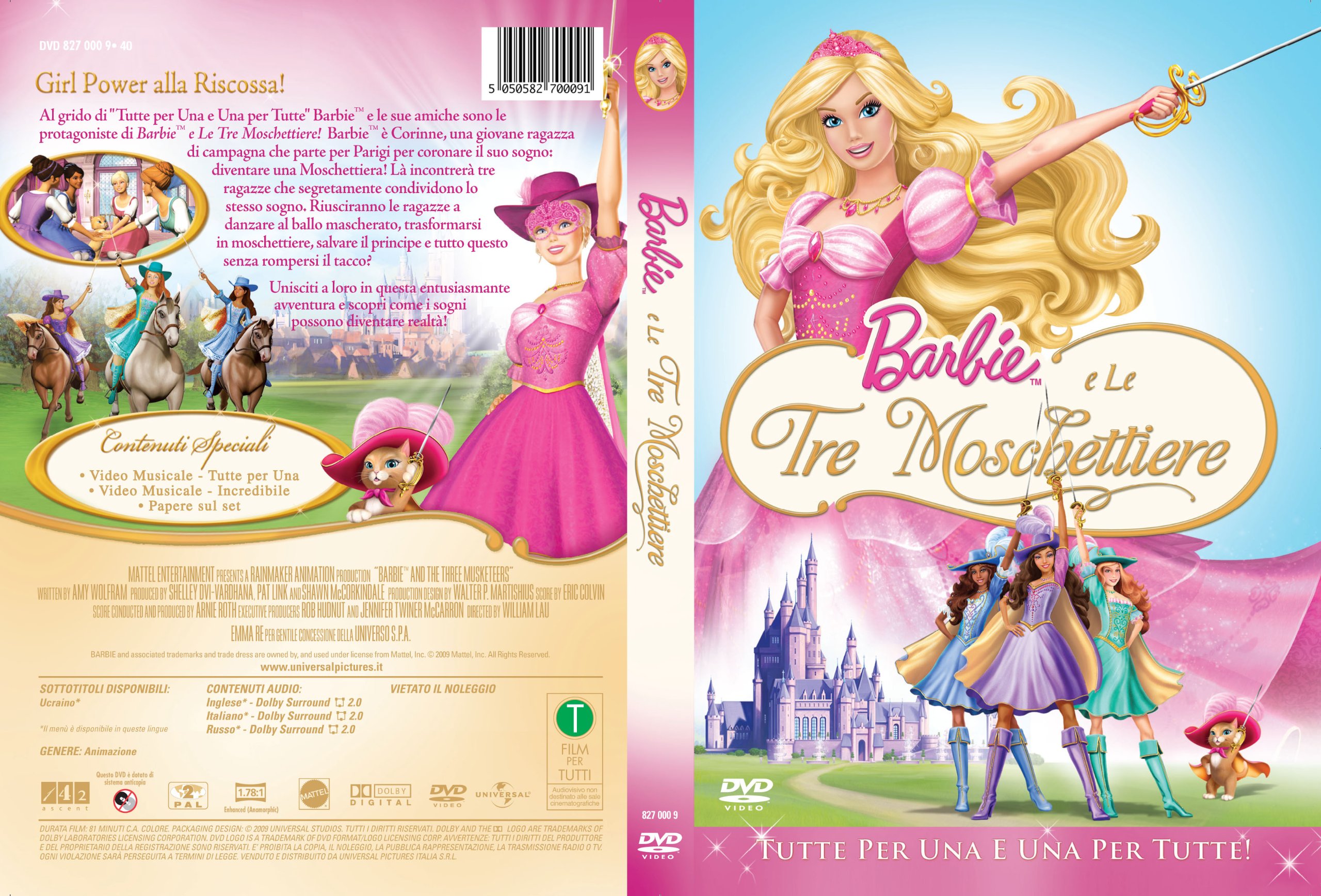 Barbie and The Three Musketeers - Classic Adventure Doll Playset for Kids | Perfect for Role-Playing, Storytelling & Birthday Gifts | Great for Pretend Play, Collectors & Disney Fans